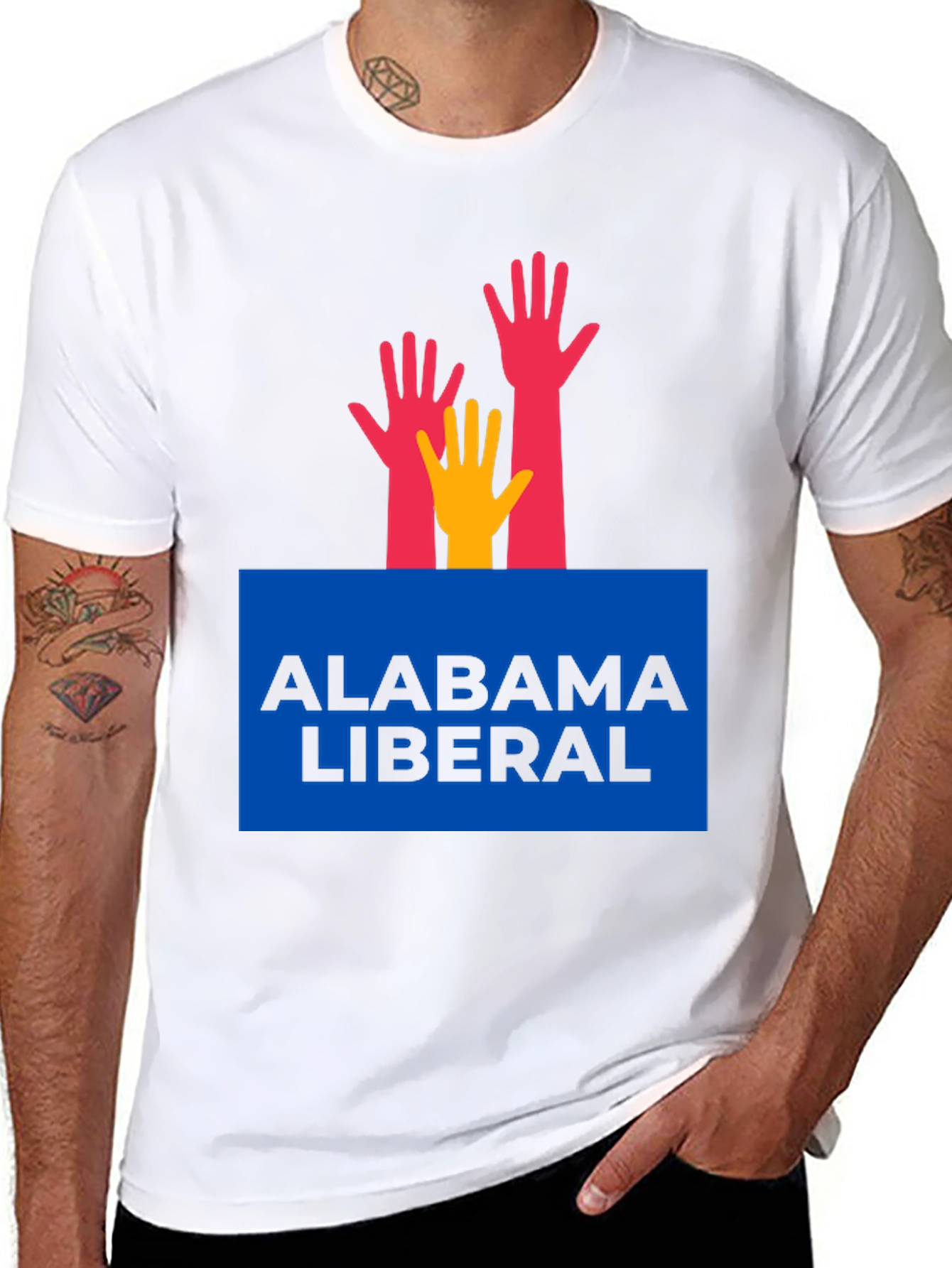 Alabama Liberal T-Shirt with Hands Graphic