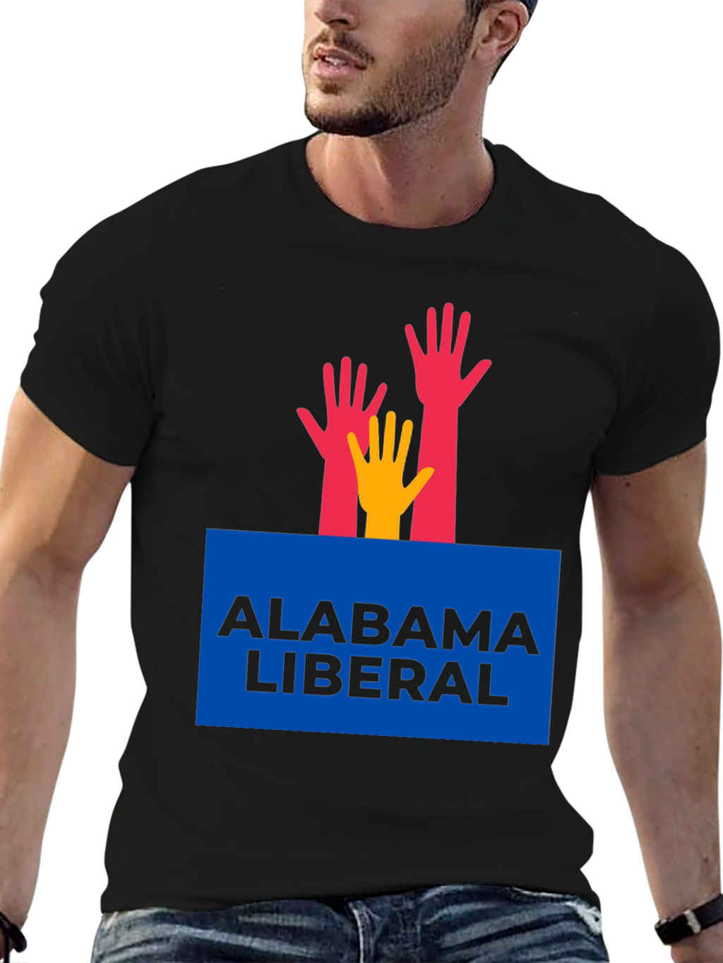 Alabama Liberal T-Shirt with Hands Graphic