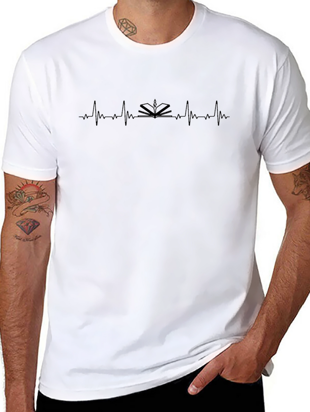 Book Lover Heartbeat T-Shirt - Read Life