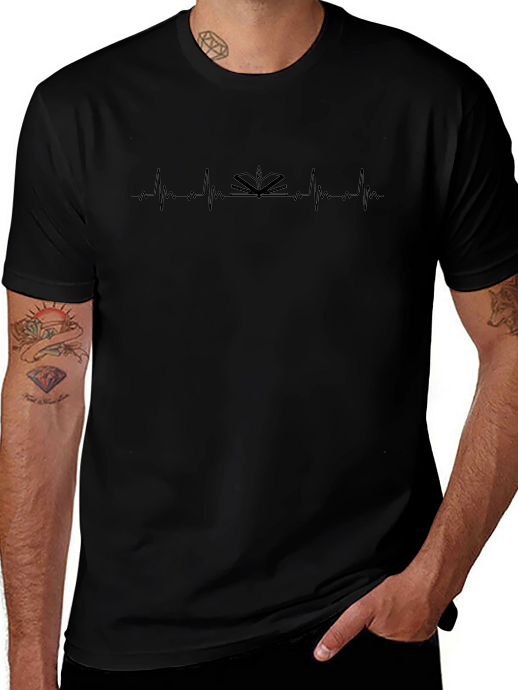 Book Lover Heartbeat T-Shirt - Read Life