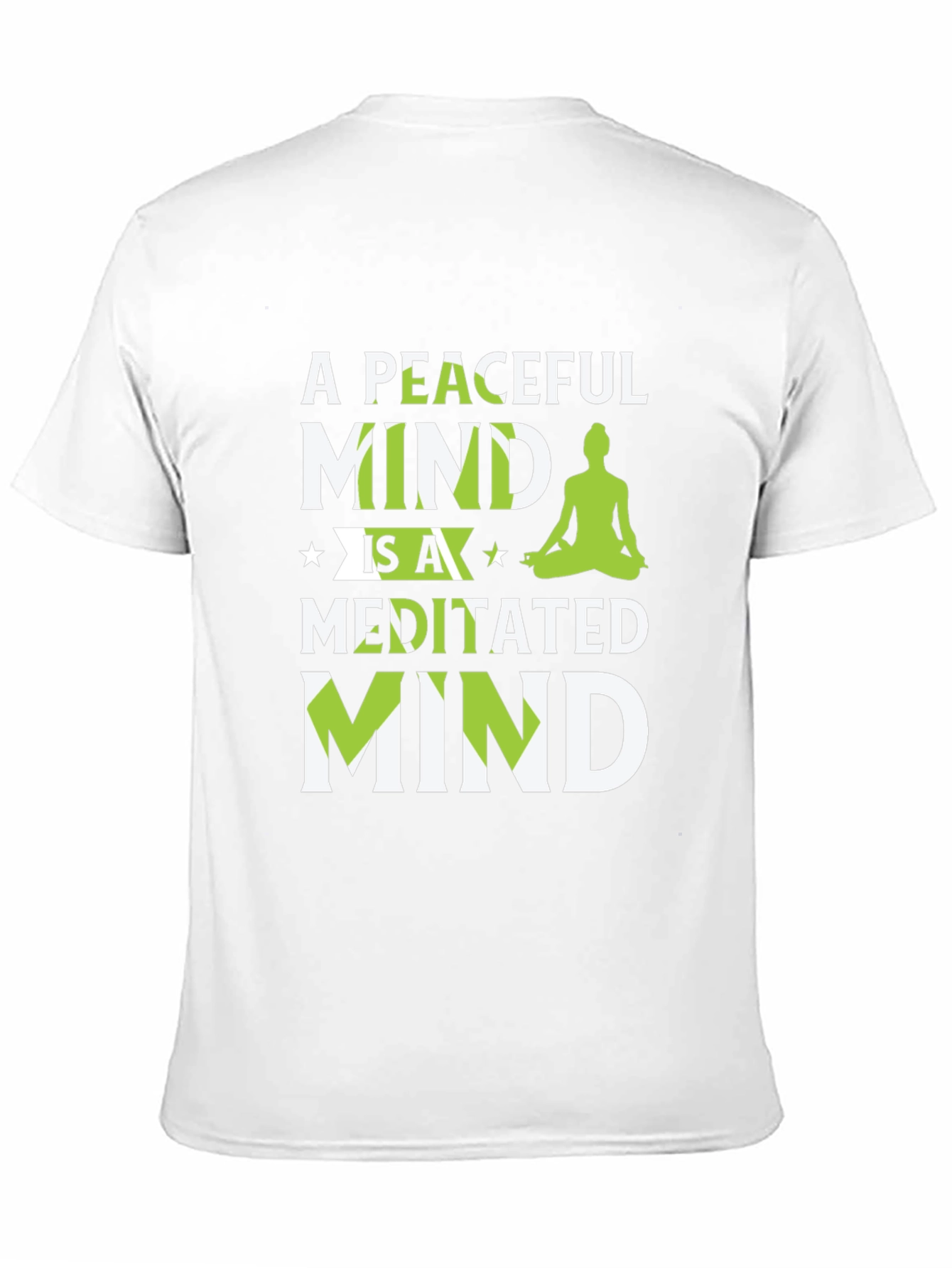 Peaceful Meditated Mind Black Graphic T-Shirt