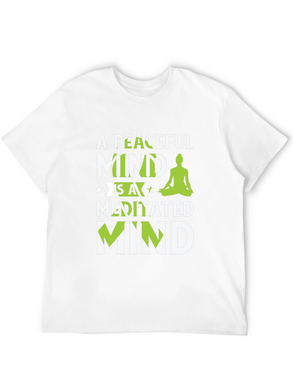Peaceful Meditated Mind Black Graphic T-Shirt