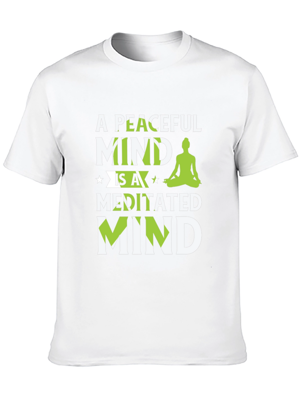 Peaceful Meditated Mind Black Graphic T-Shirt