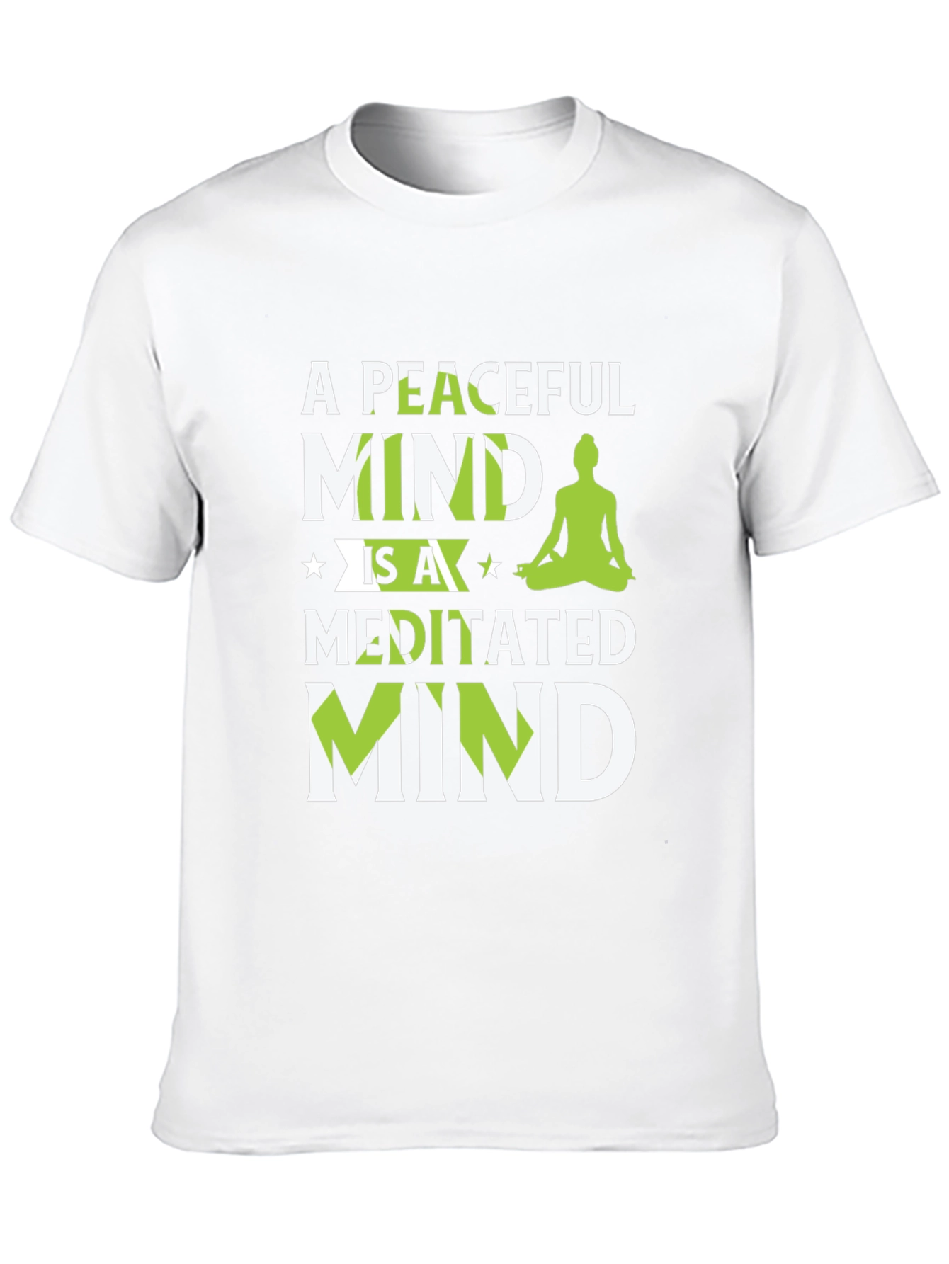 Peaceful Meditated Mind Black Graphic T-Shirt