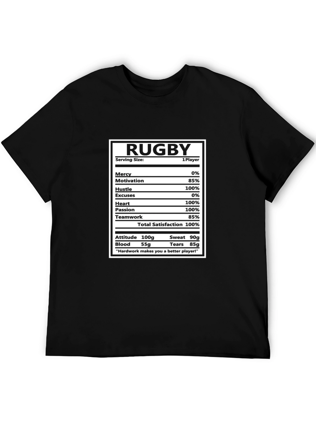 Rugby Nutrition Facts T-Shirt