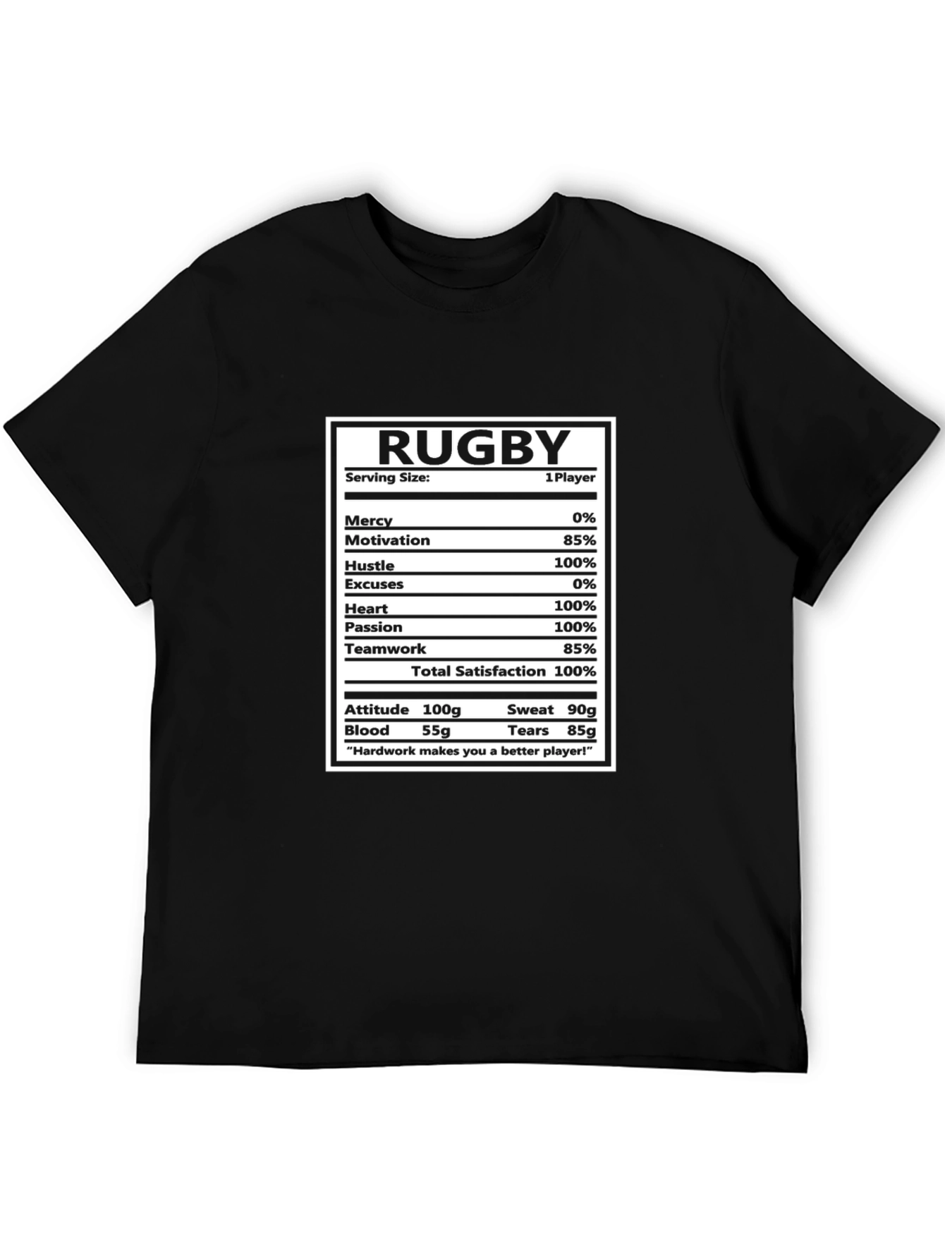 Rugby Nutrition Facts T-Shirt