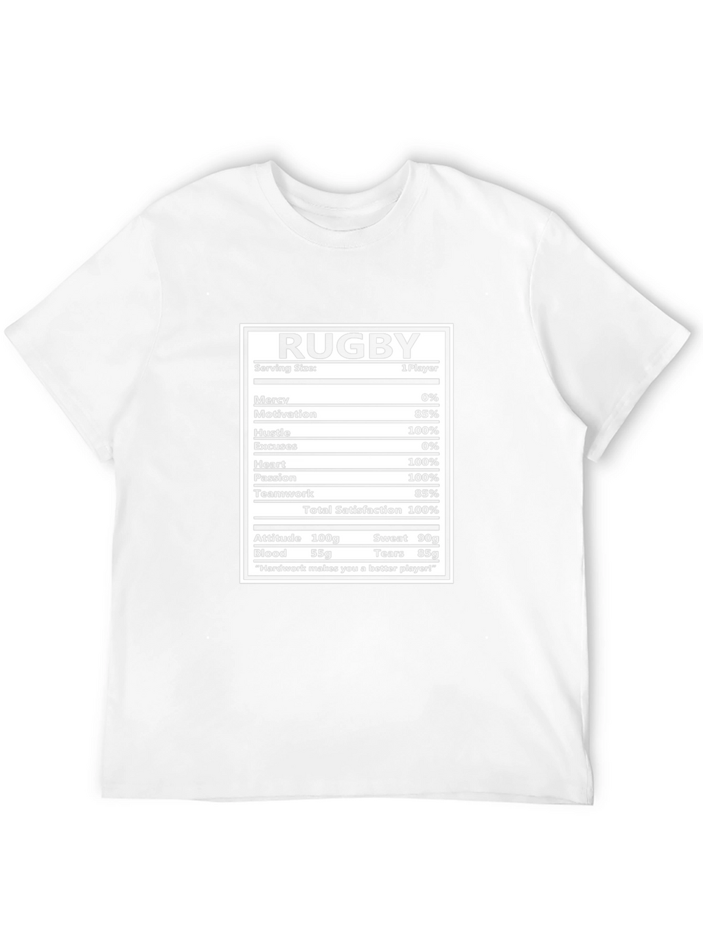 Rugby Nutrition Facts T-Shirt