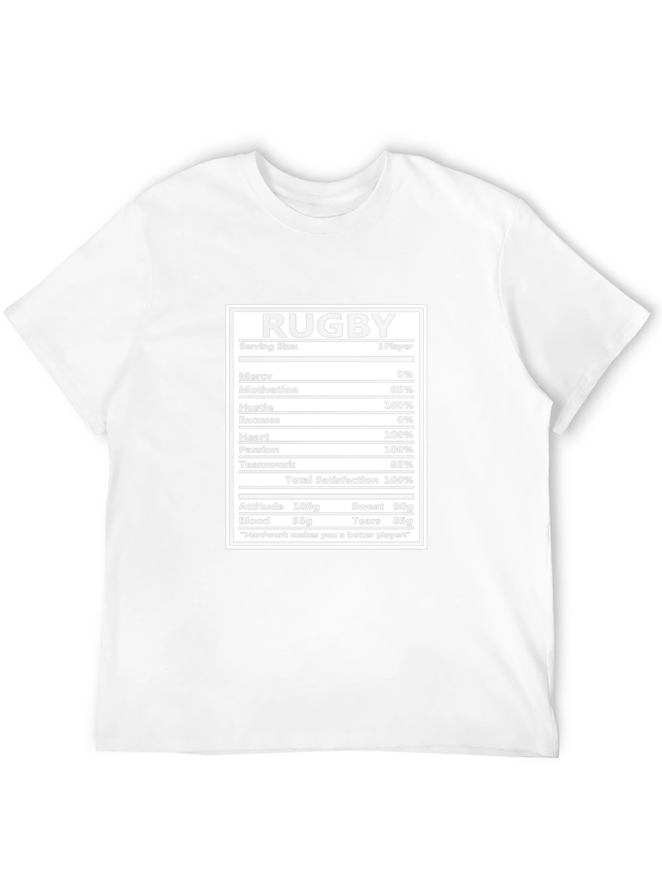 Rugby Nutrition Facts T-Shirt