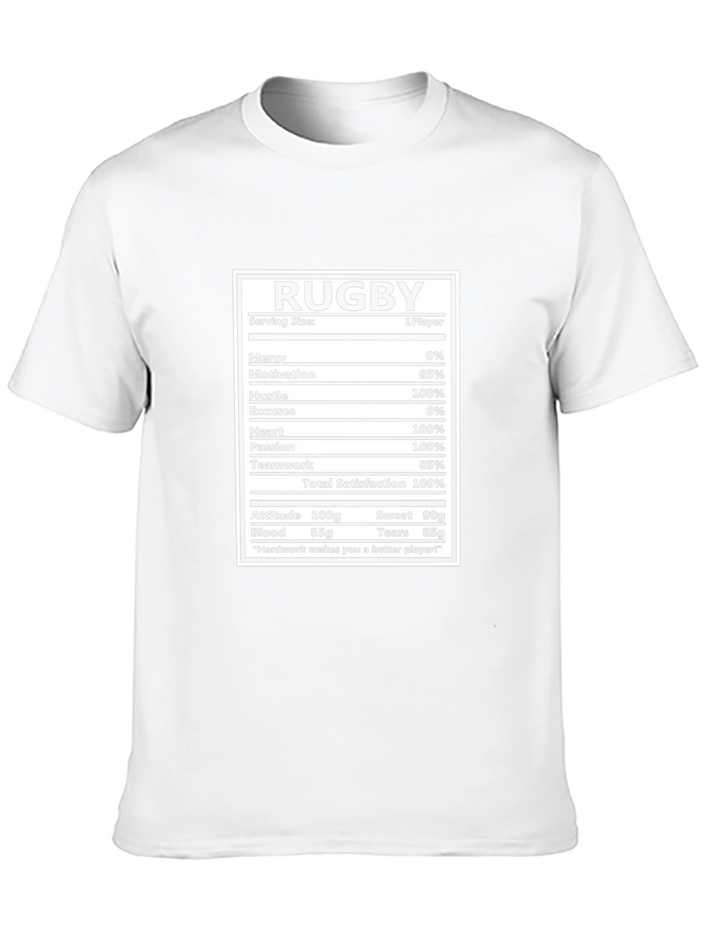 Rugby Nutrition Facts T-Shirt