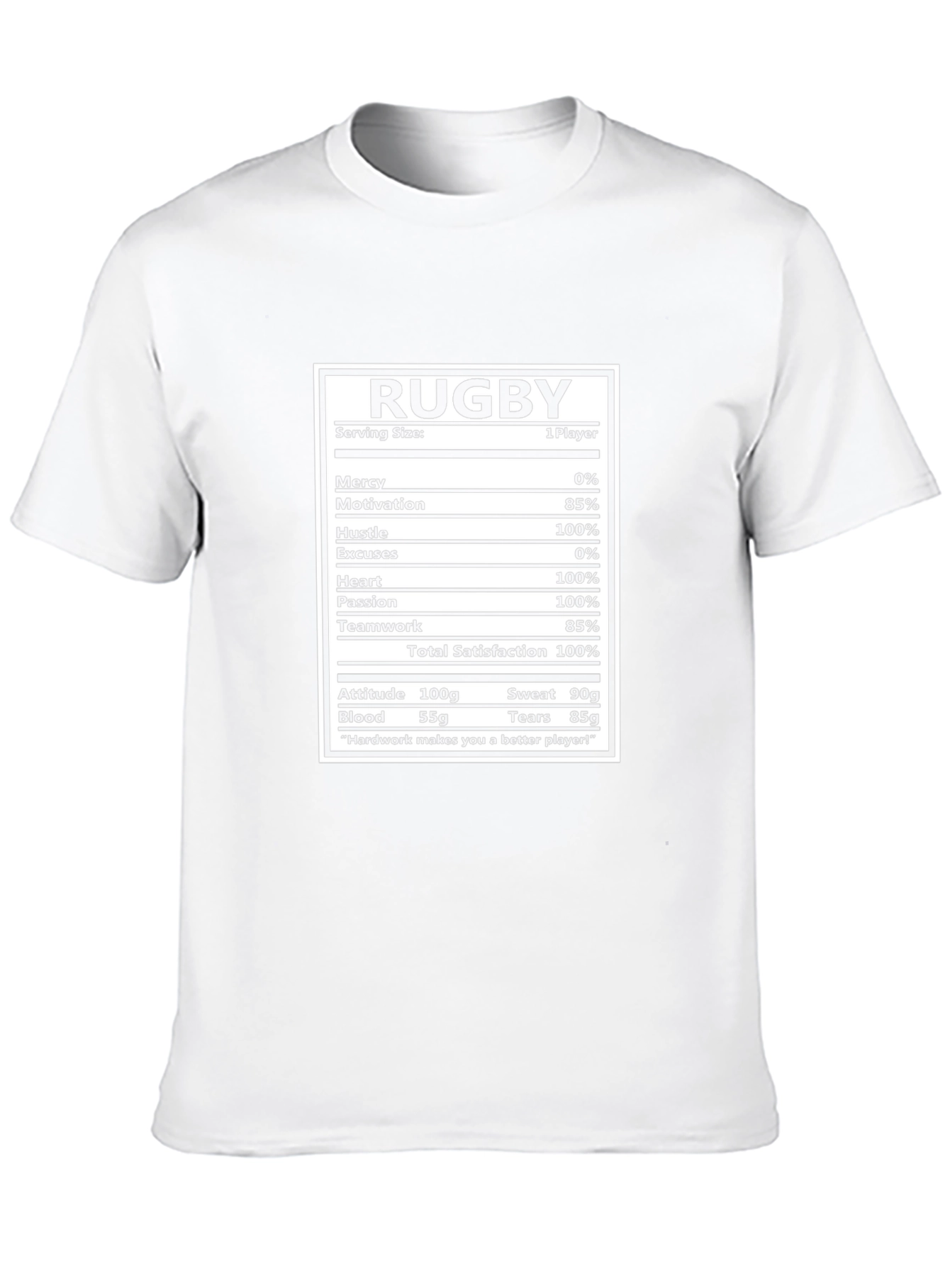 Rugby Nutrition Facts T-Shirt