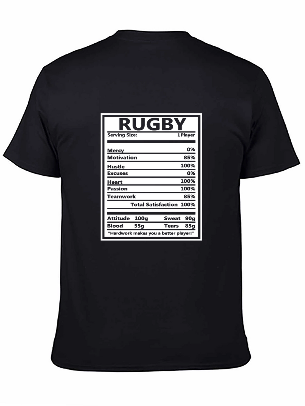 Rugby Nutrition Facts T-Shirt