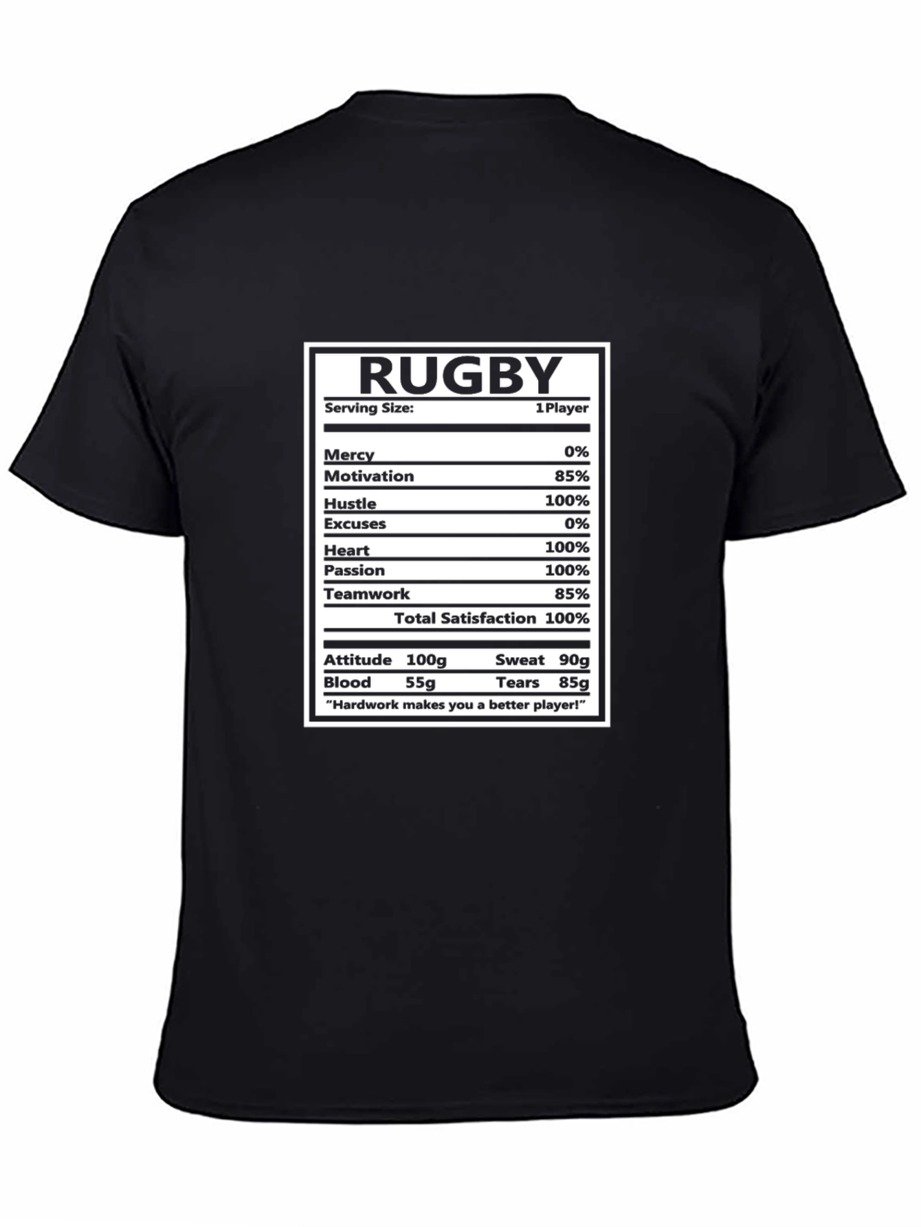 Rugby Nutrition Facts T-Shirt