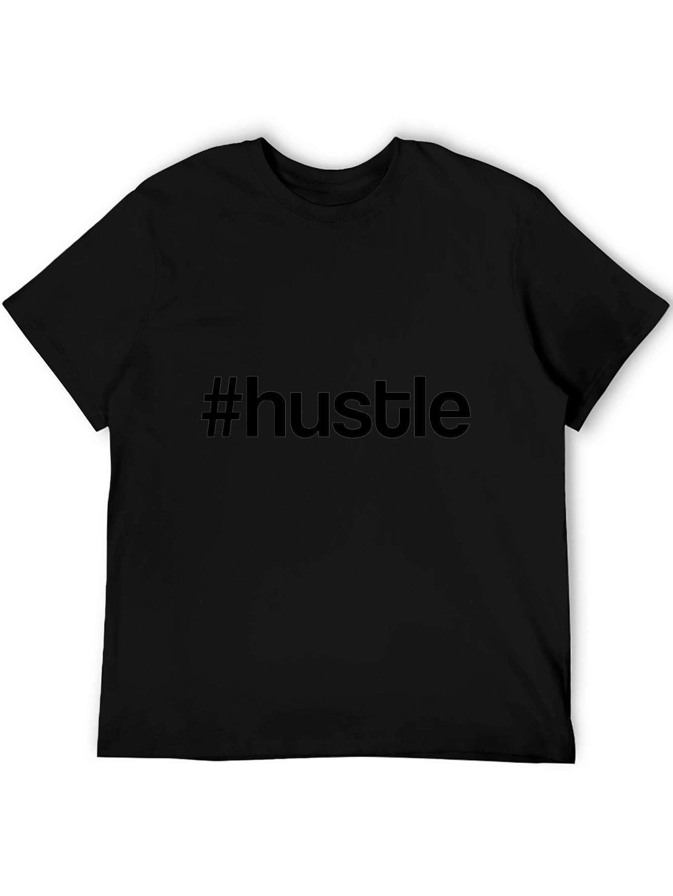 #hustle T-Shirt - Motivational Black Tee