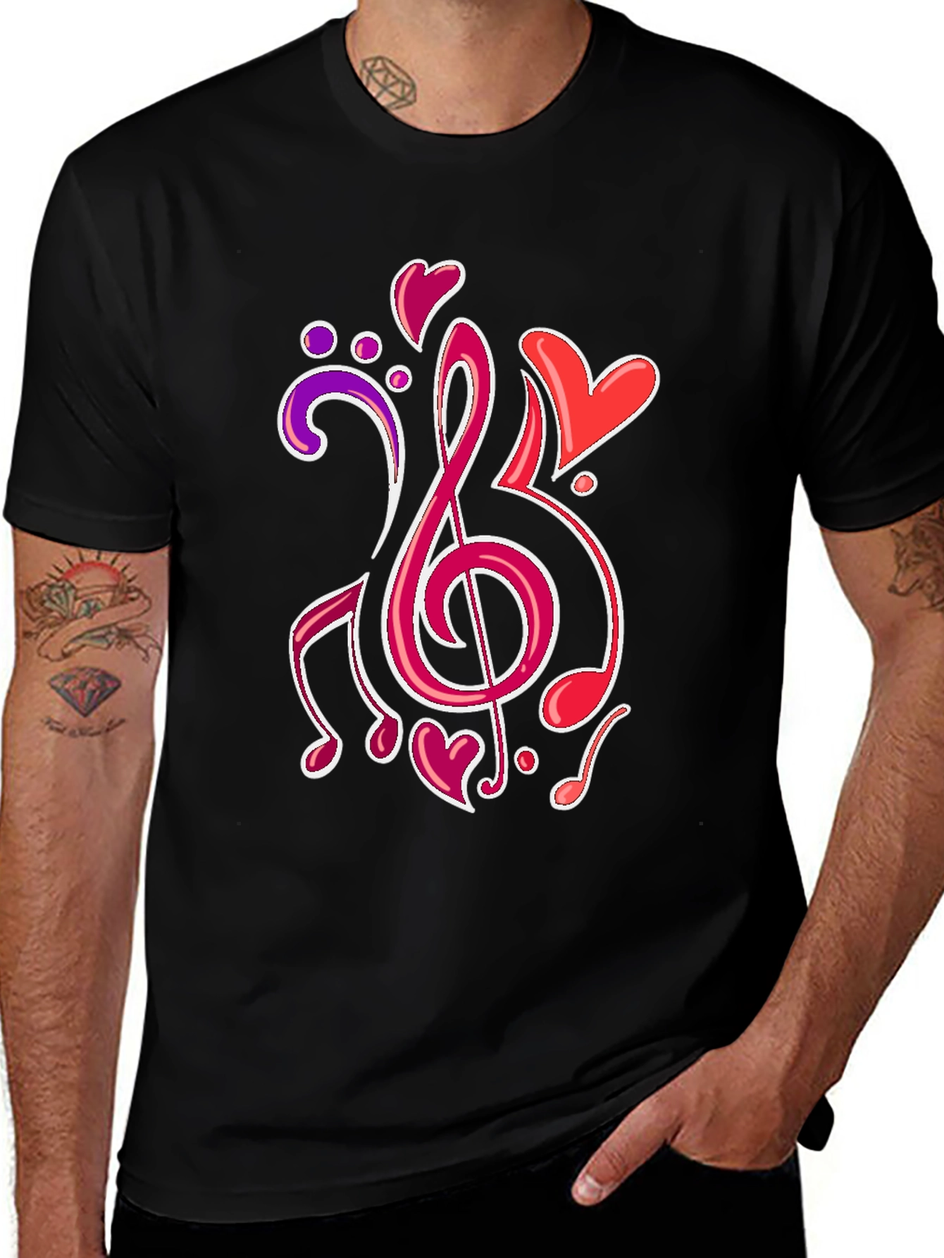 Musical Heartbeat T-Shirt - Stylish Music Lover Tee