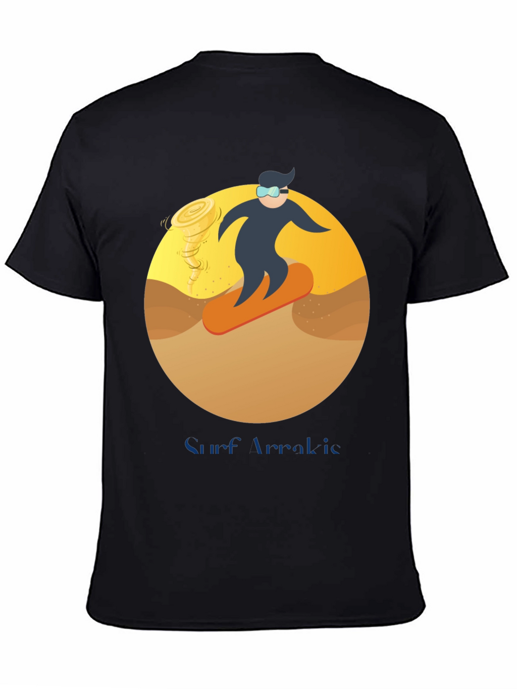 Surf Arrakis T-Shirt: Dune Sand Surfer Design
