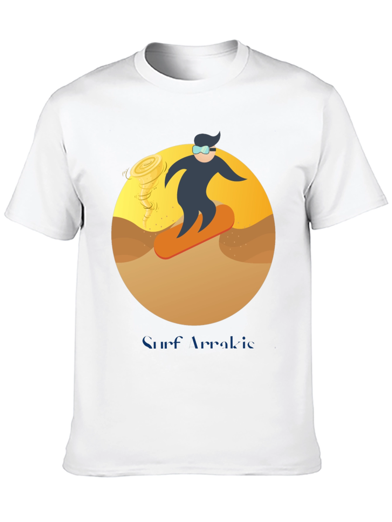 Surf Arrakis T-Shirt: Dune Sand Surfer Design