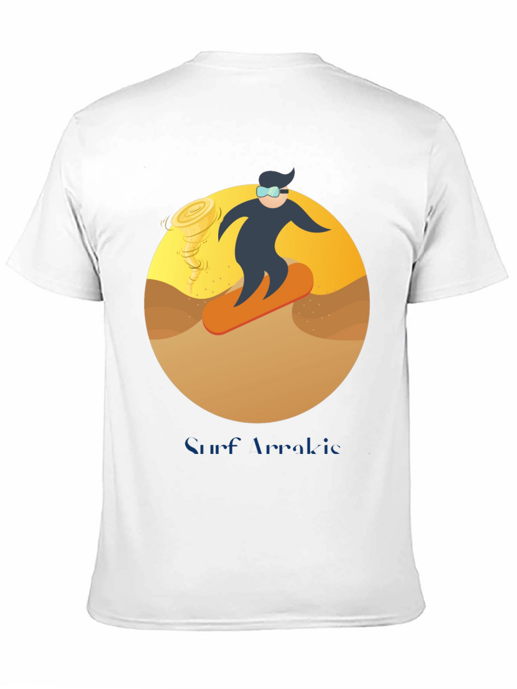 Surf Arrakis T-Shirt: Dune Sand Surfer Design