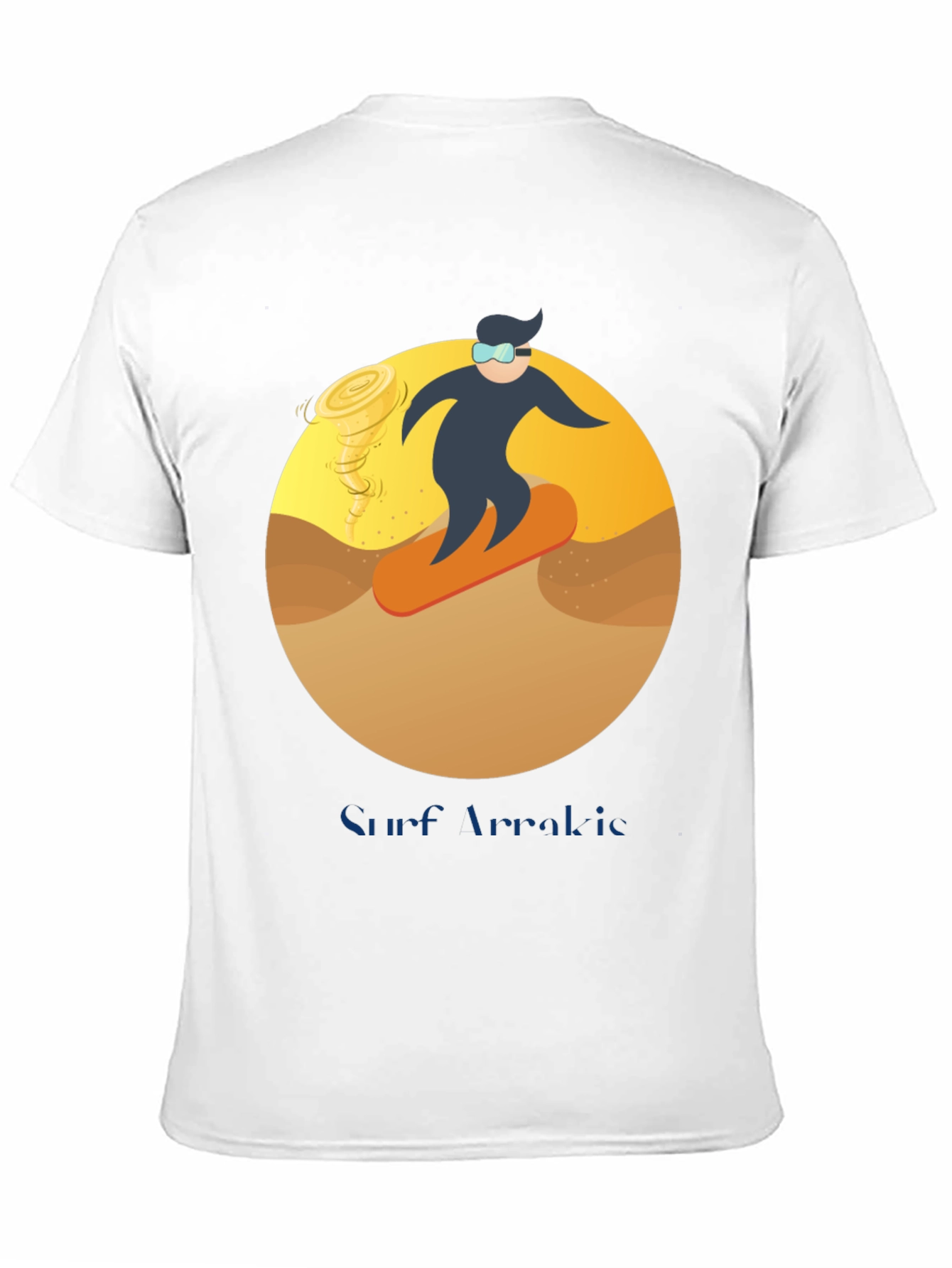 Surf Arrakis T-Shirt: Dune Sand Surfer Design