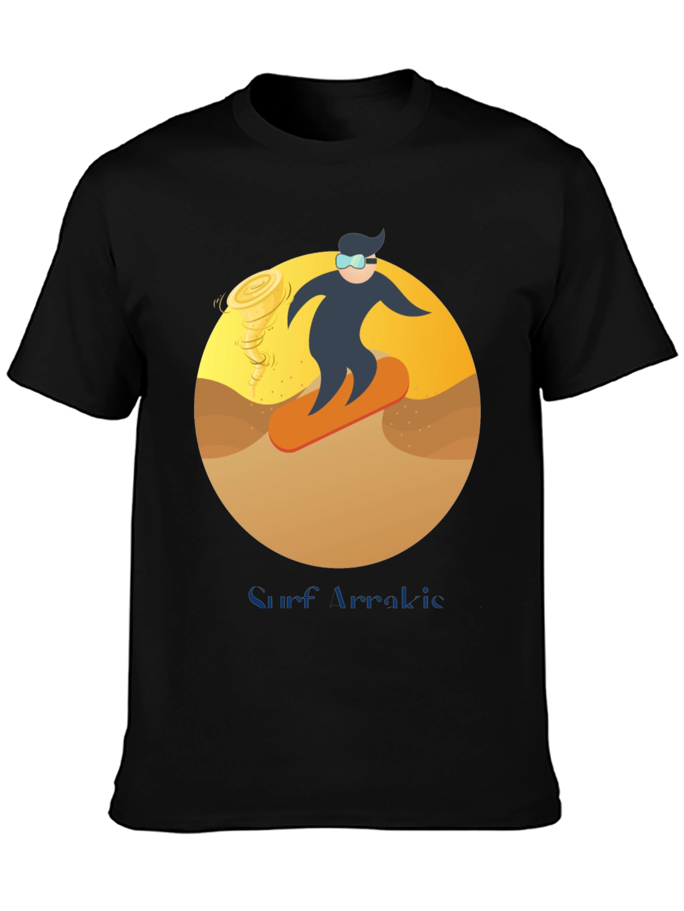 Surf Arrakis T-Shirt: Dune Sand Surfer Design
