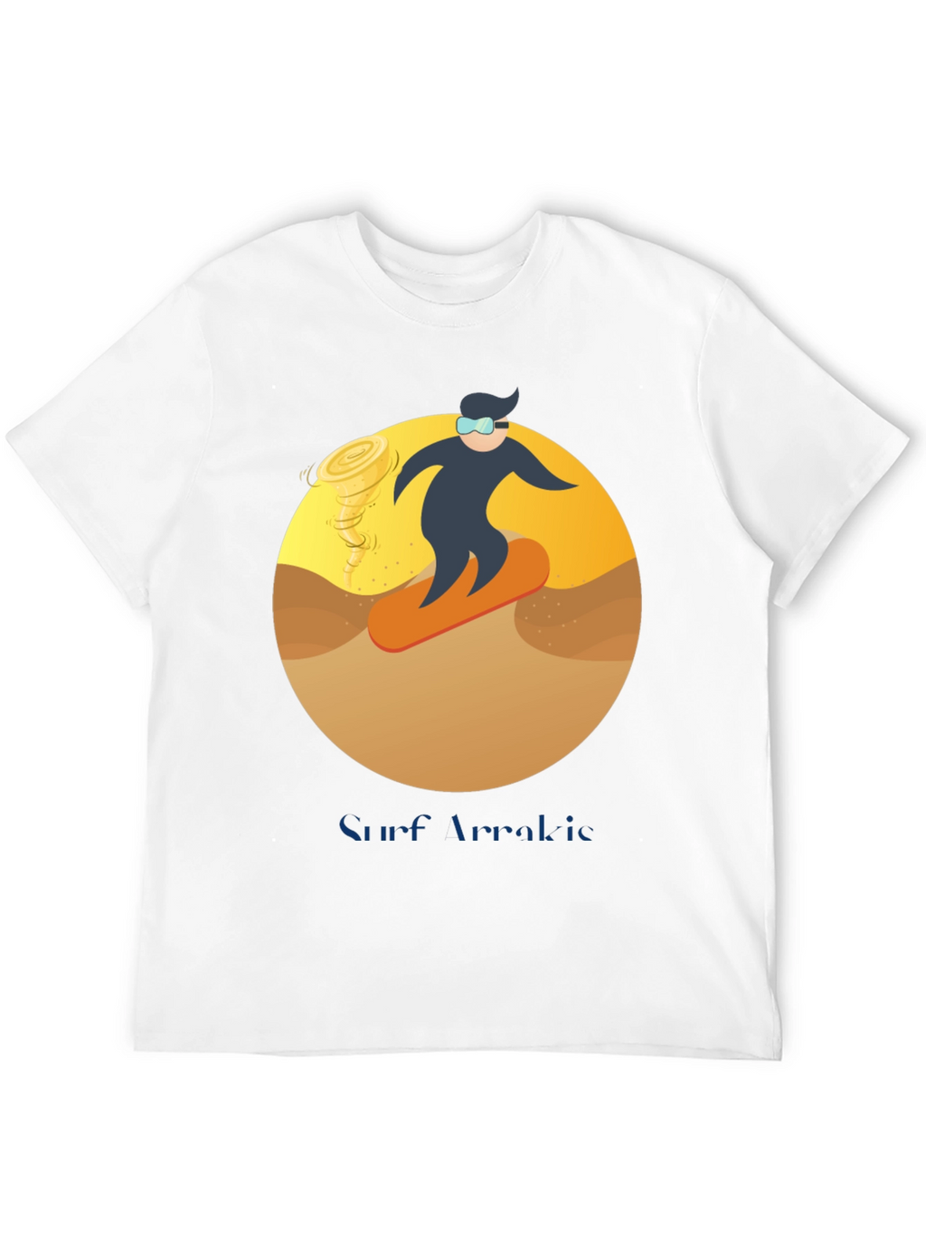 Surf Arrakis T-Shirt: Dune Sand Surfer Design