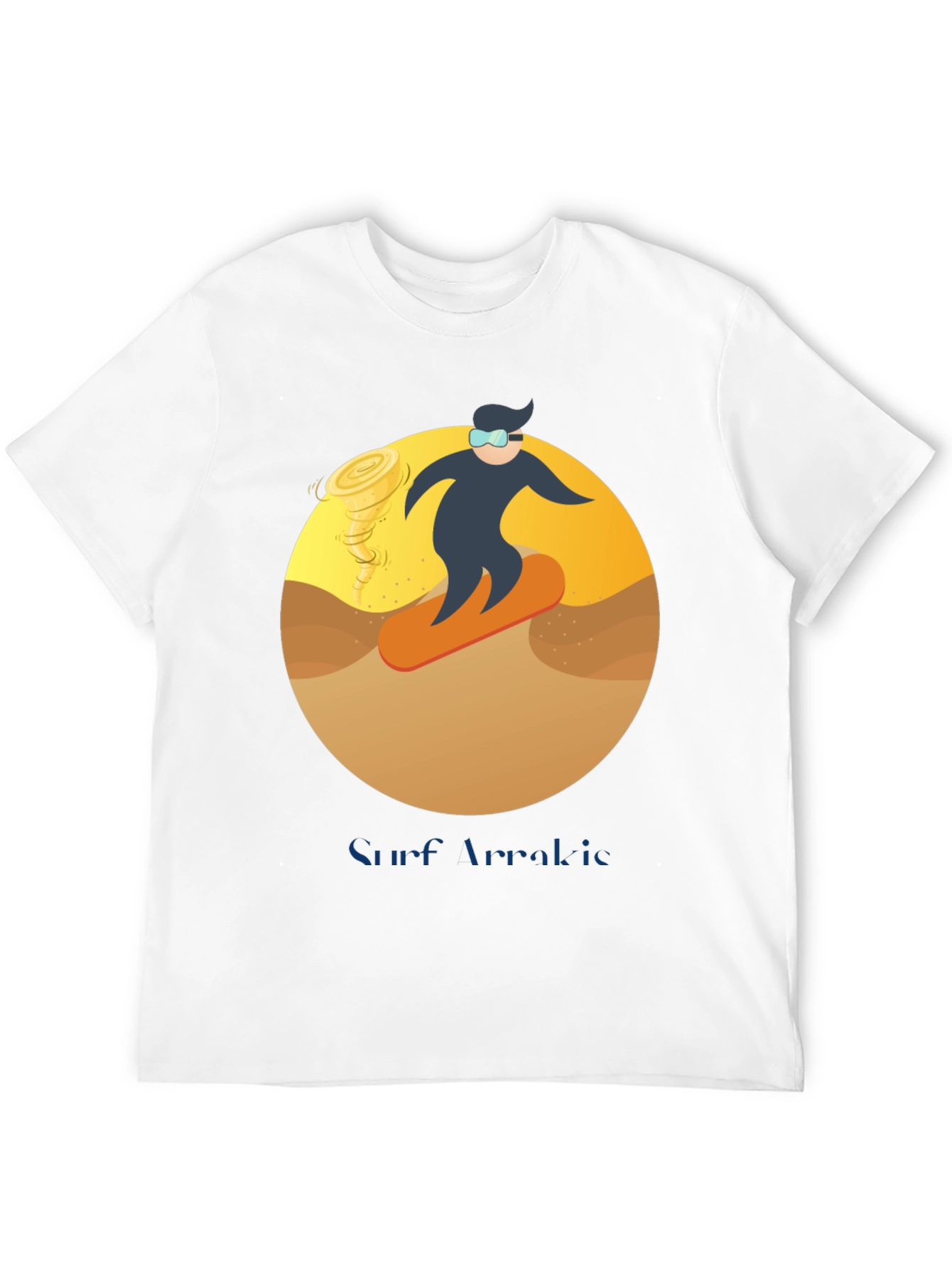 Surf Arrakis T-Shirt: Dune Sand Surfer Design