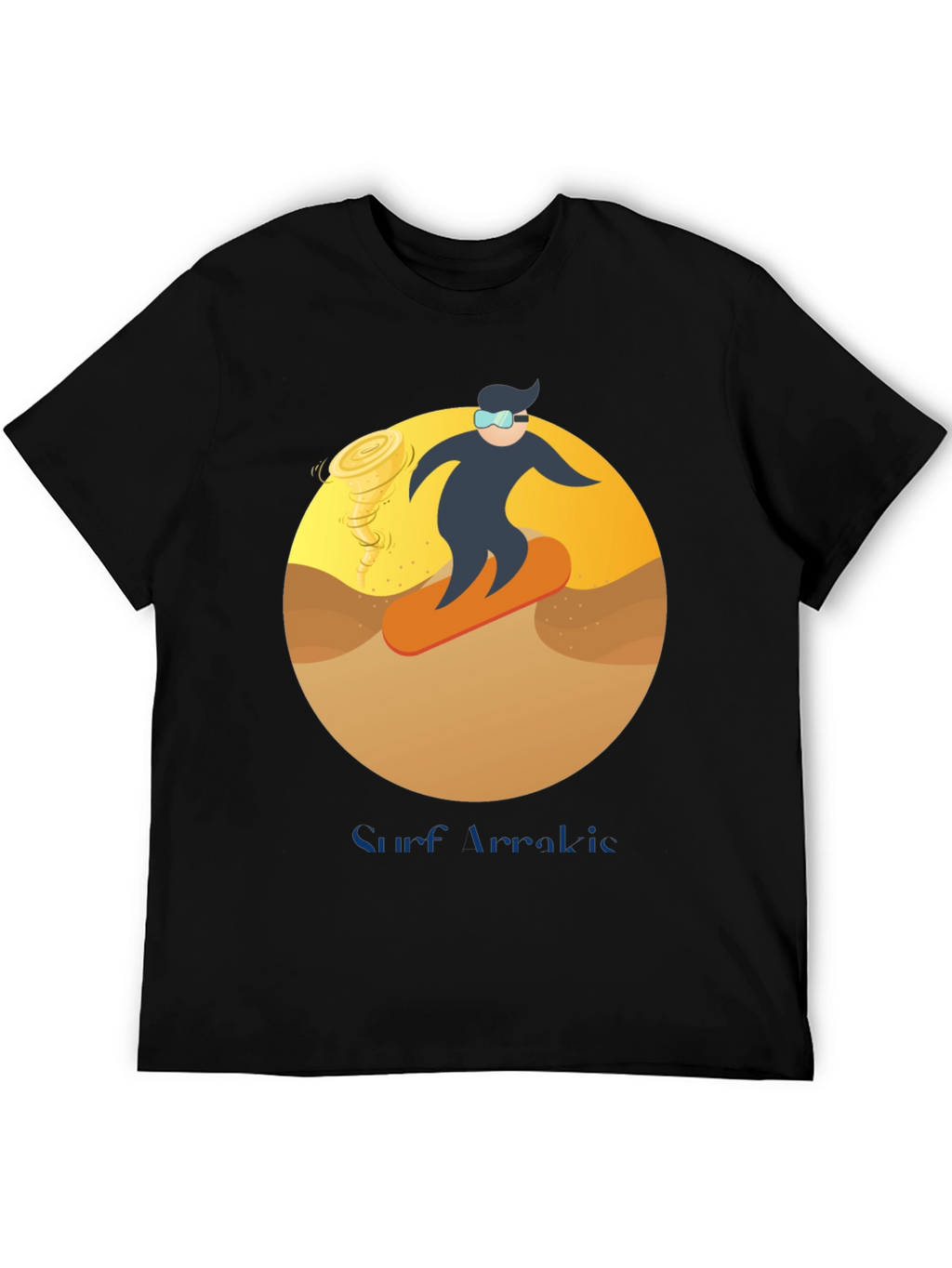 Surf Arrakis T-Shirt: Dune Sand Surfer Design