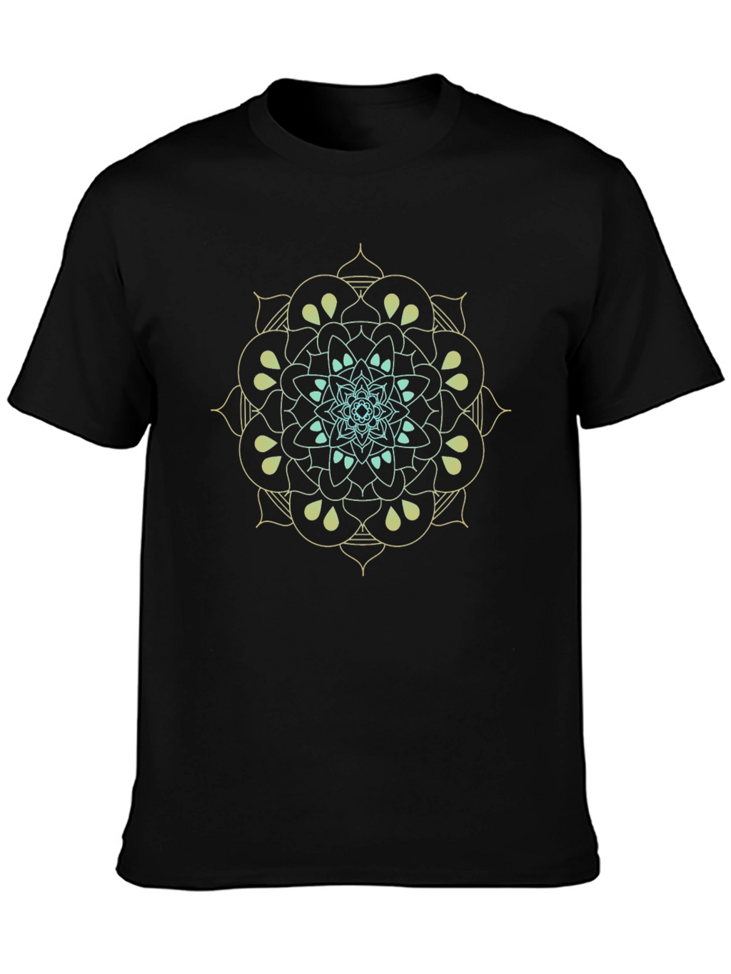 Mandala Graphic Print Black T-Shirt