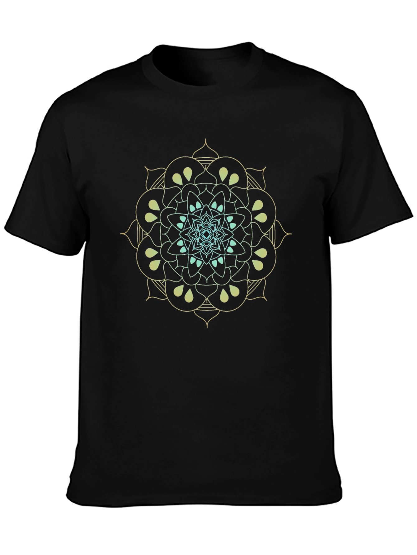 Mandala Graphic Print Black T-Shirt