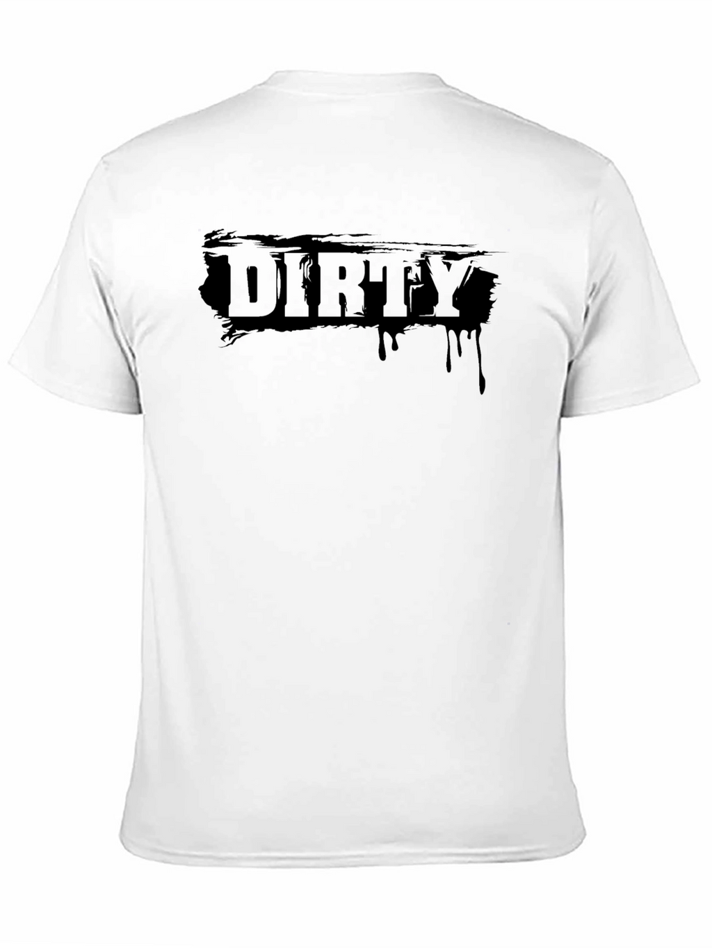 Mens Dirty Graphic Print Crew Neck T-Shirt
