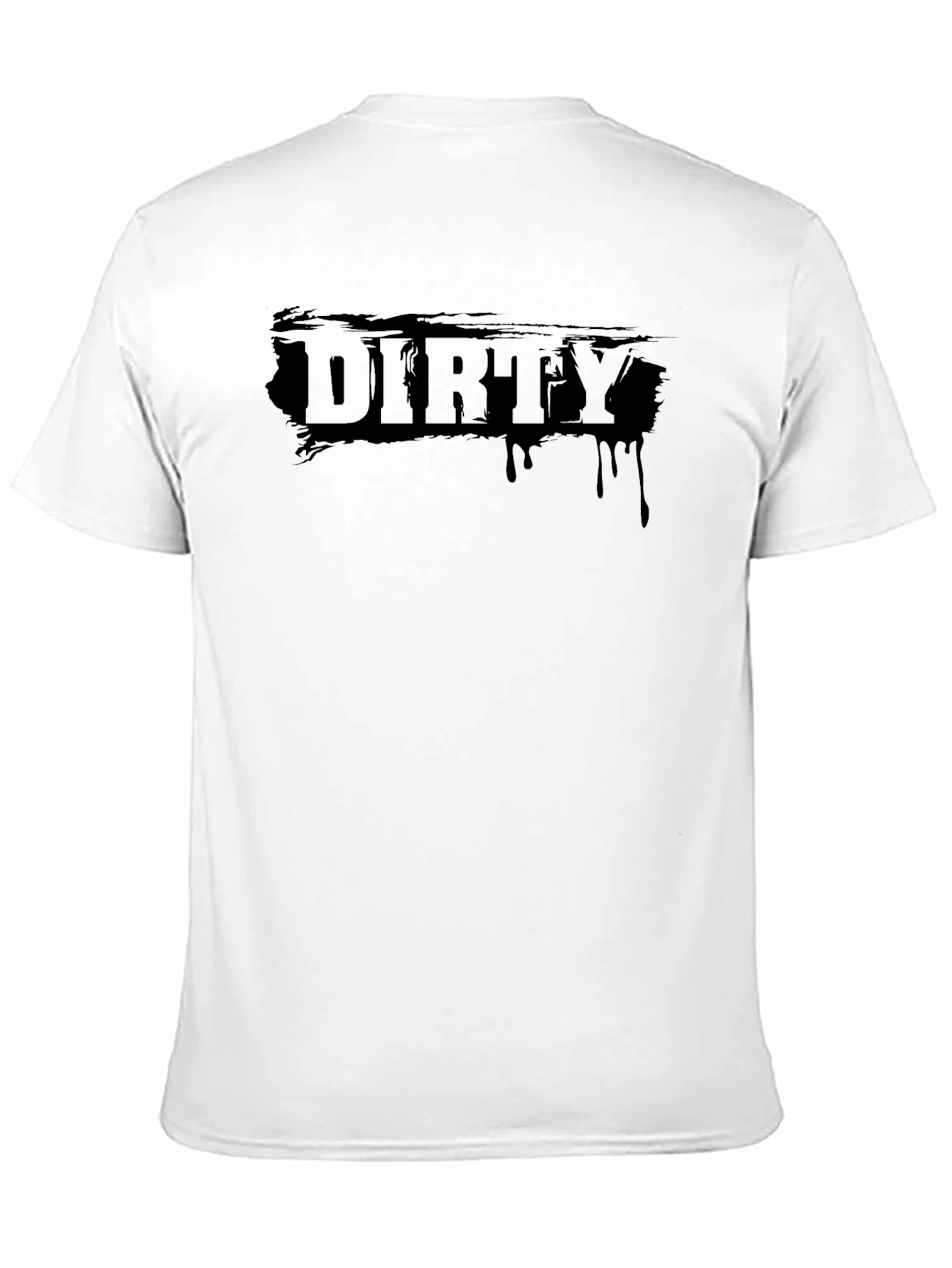 Mens Dirty Graphic Print Crew Neck T-Shirt