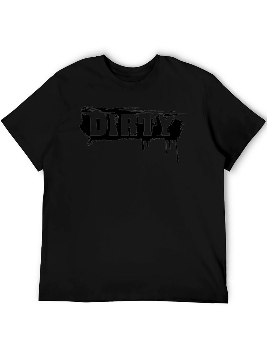 Mens Dirty Graphic Print Crew Neck T-Shirt