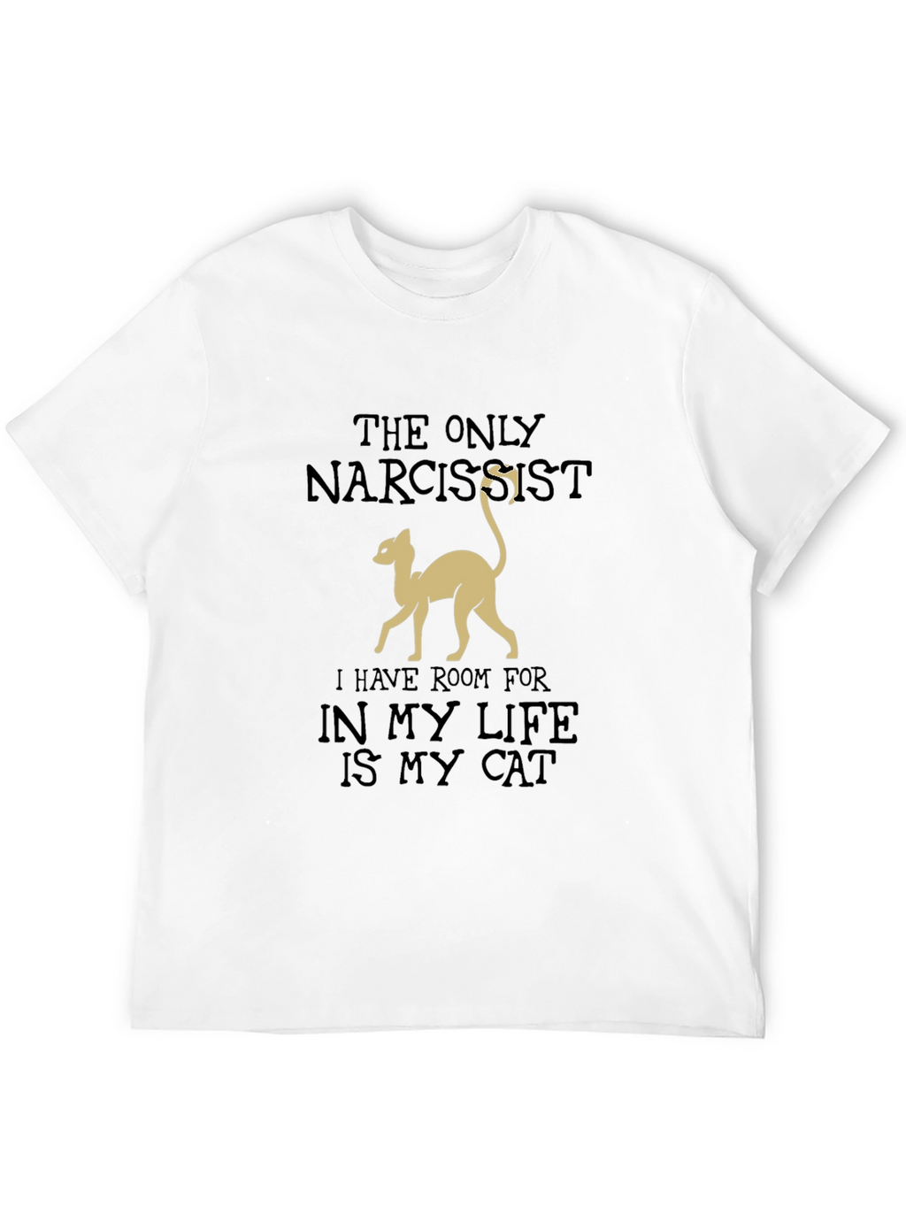 The Only Narcissist Cat T-Shirt - Black