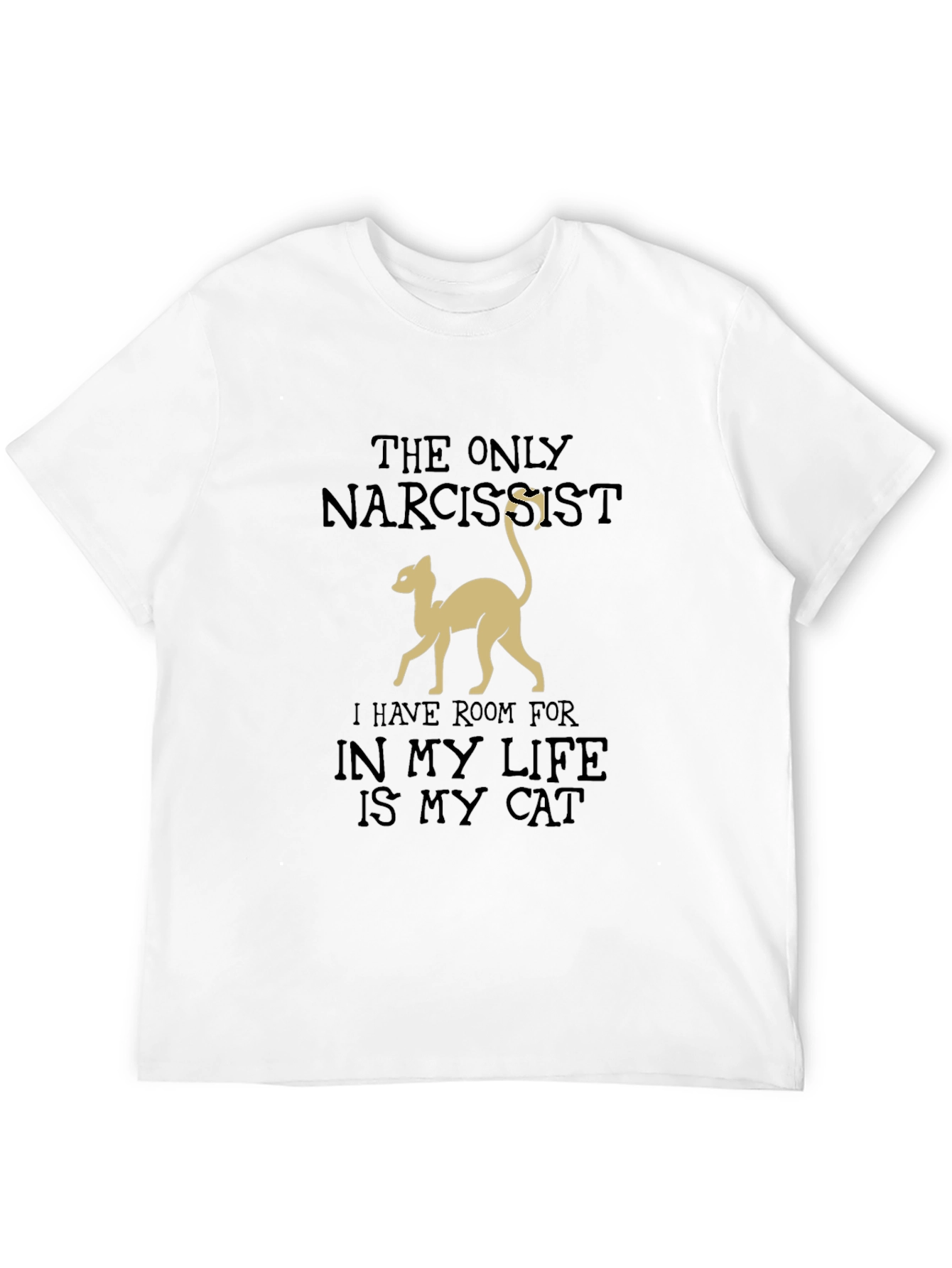 The Only Narcissist Cat T-Shirt - Black
