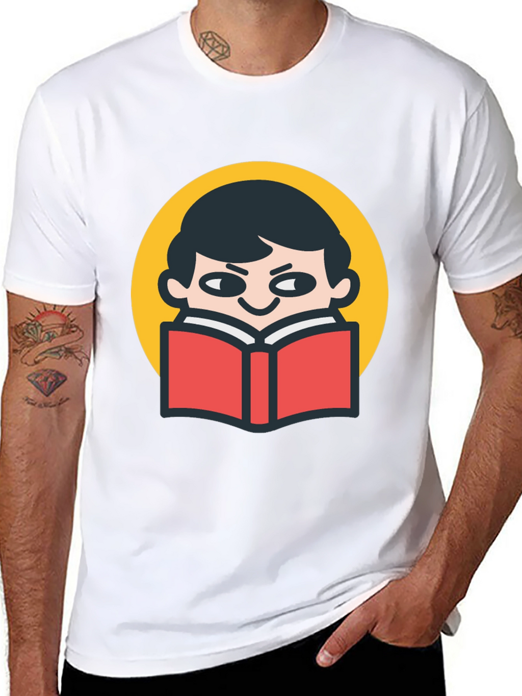 Reader Graphic T-Shirt - Black Cotton Tee