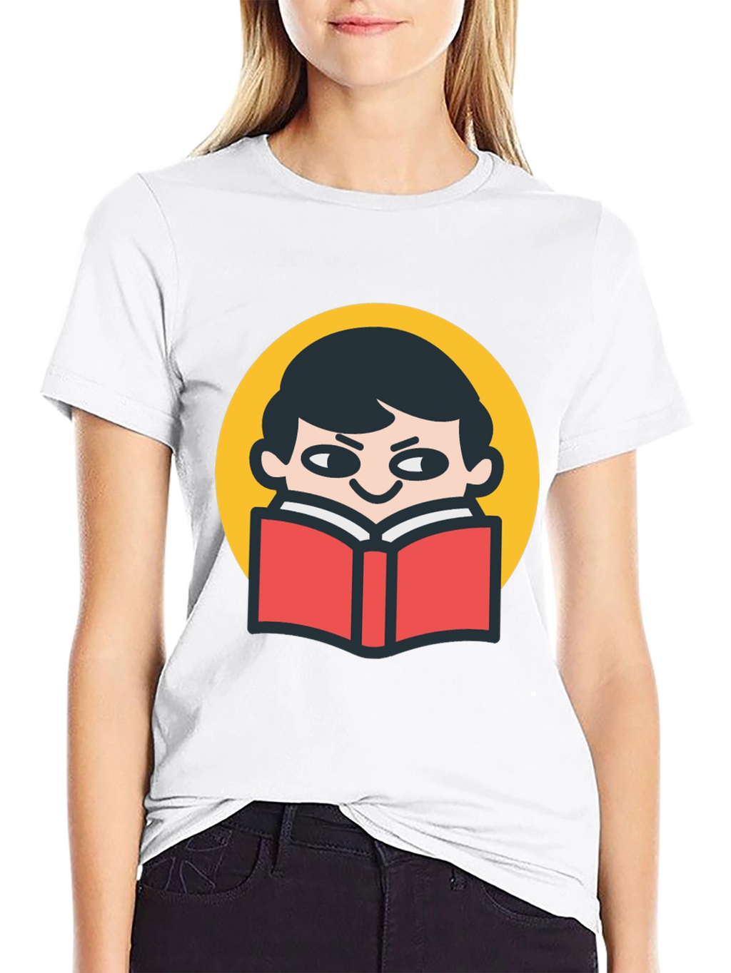 Reader Graphic T-Shirt - Black Cotton Tee