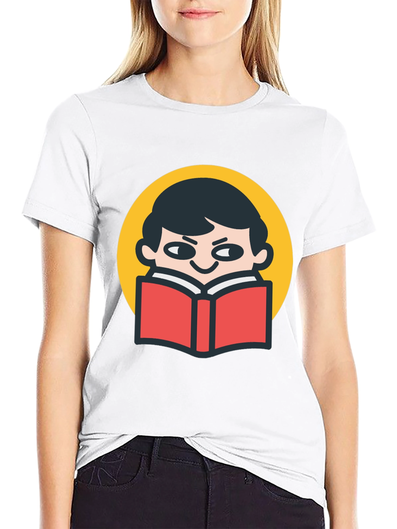 Reader Graphic T-Shirt - Black Cotton Tee
