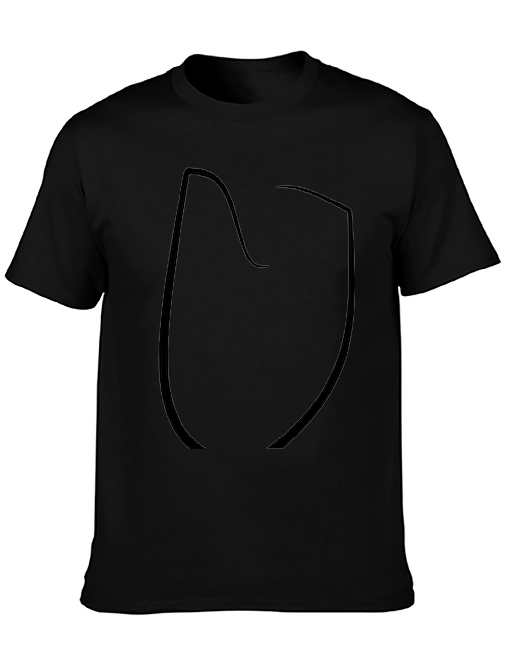 Mens Black Short Sleeve Graphic T-Shirt