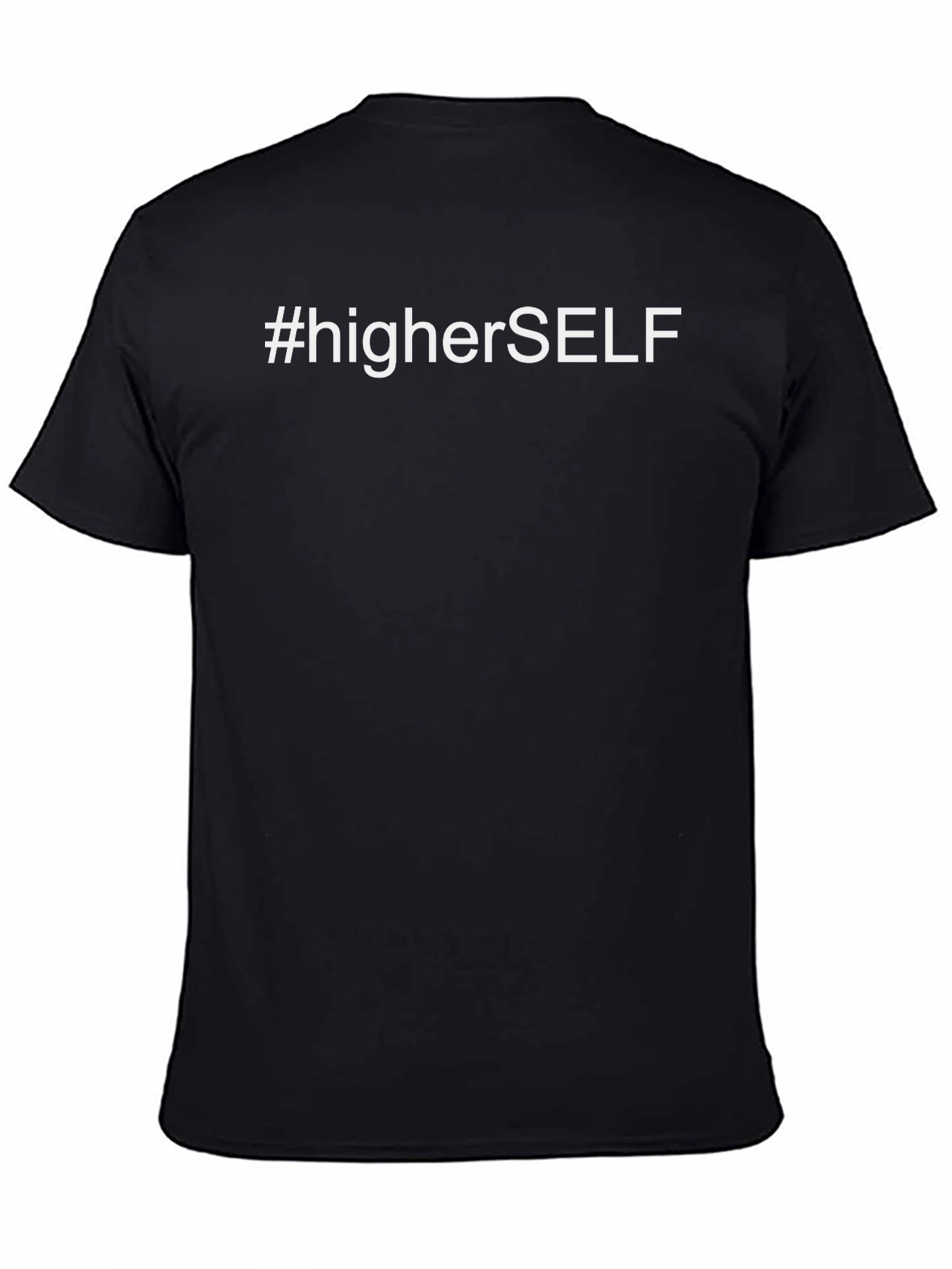 #higherSELF Black Graphic Tee - Motivational Style