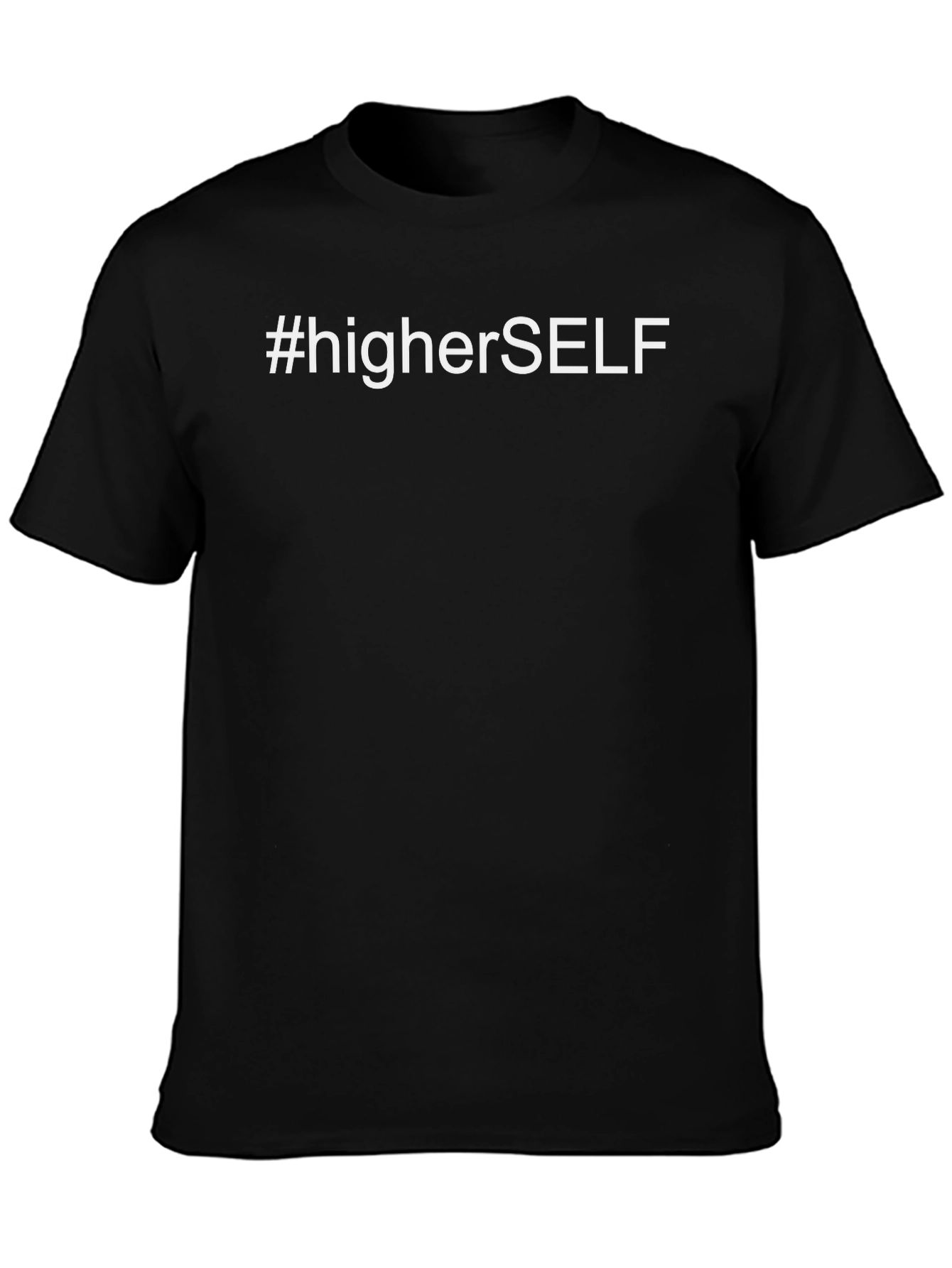 #higherSELF Black Graphic Tee - Motivational Style