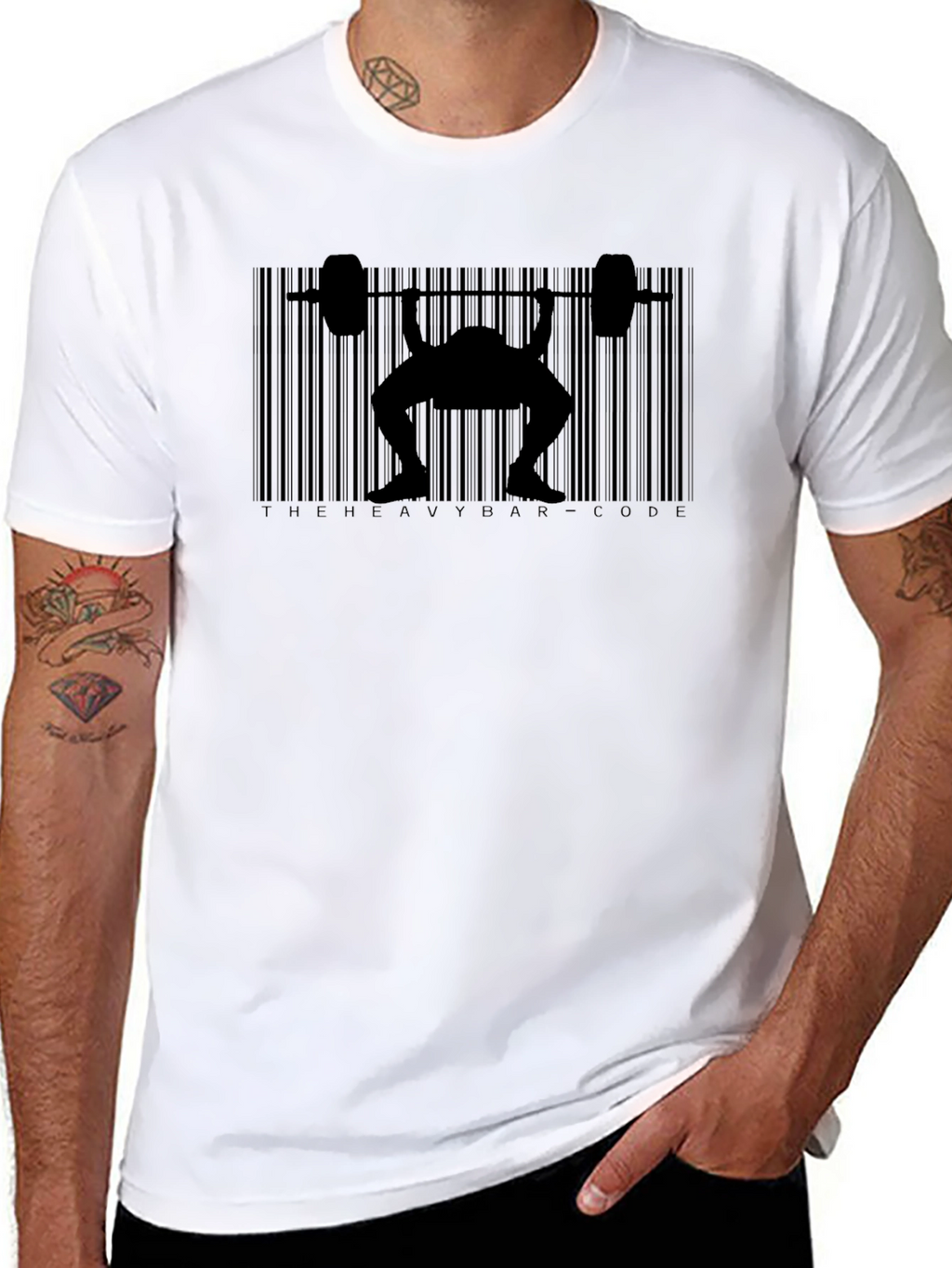 The Heavy Bar Code Black T-Shirt