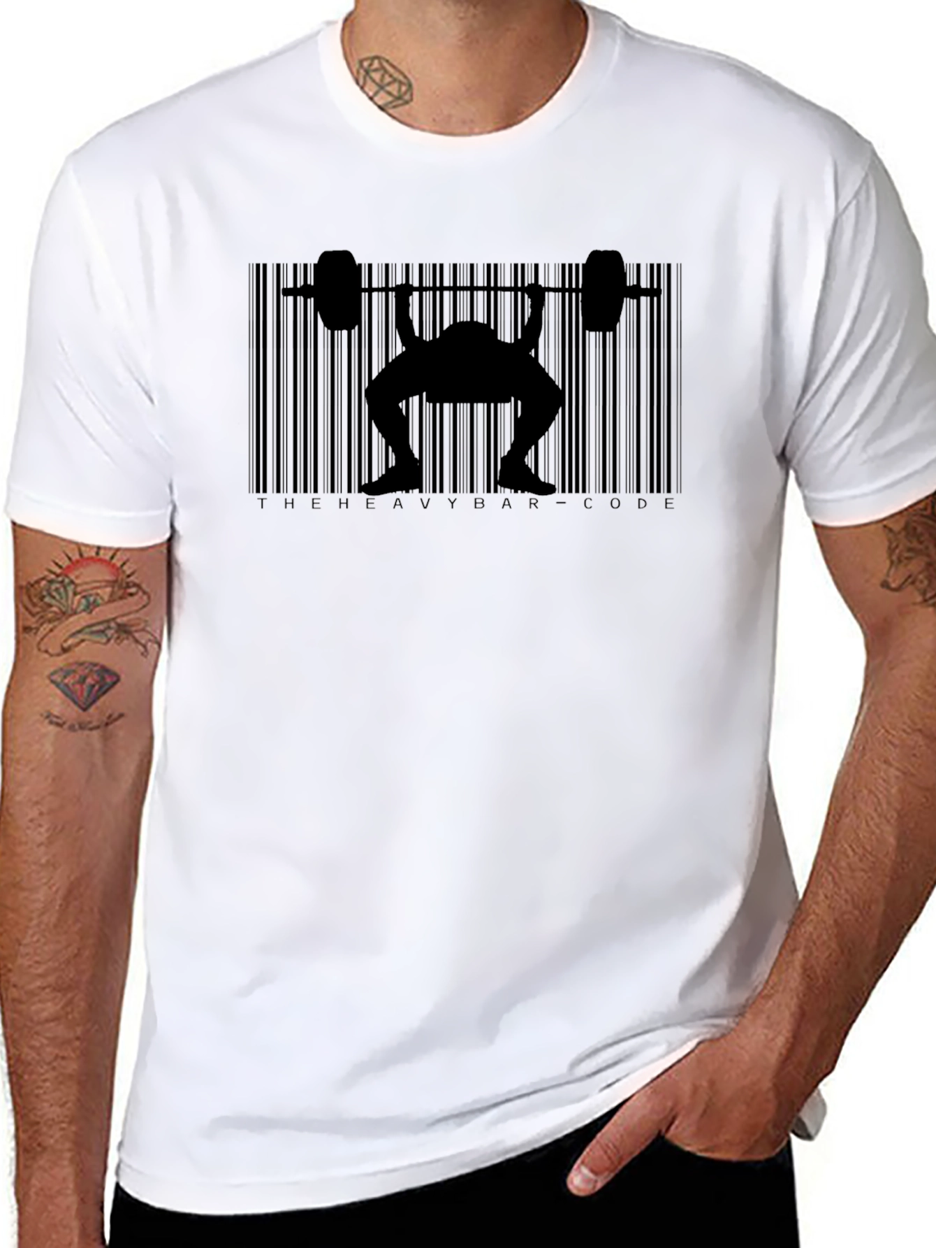 The Heavy Bar Code Black T-Shirt