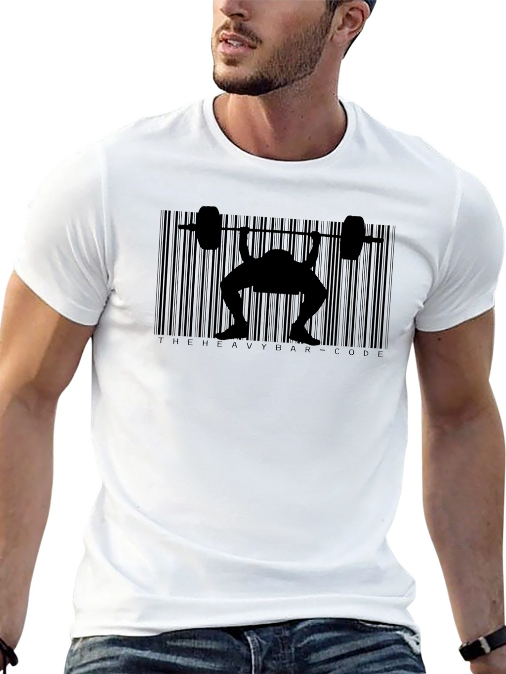 The Heavy Bar Code Black T-Shirt