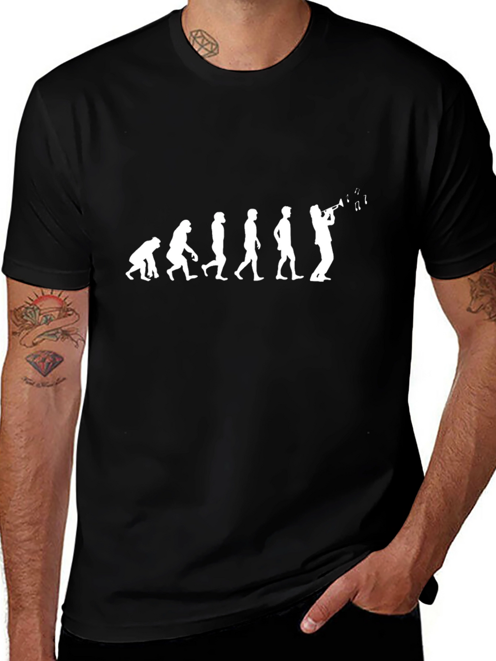 Evolution of Musician T-Shirt - Black