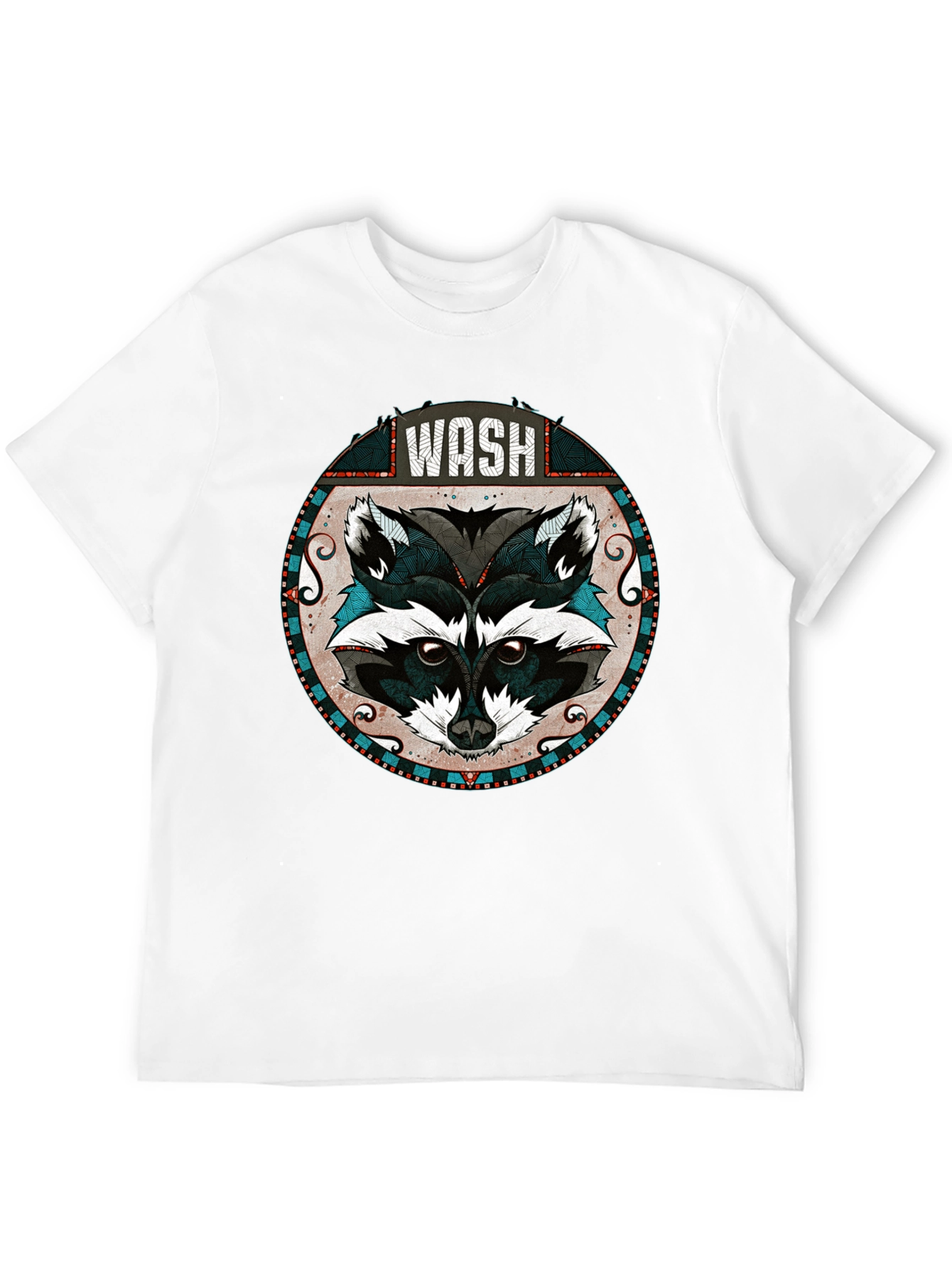 WASH Raccoon Graphic Tee - Cool Animal Design