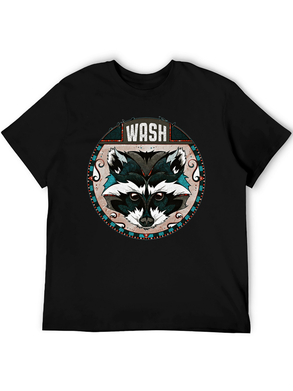 WASH Raccoon Graphic Tee - Cool Animal Design