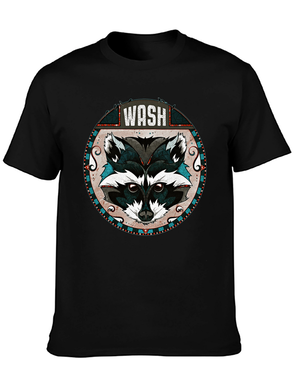 WASH Raccoon Graphic Tee - Cool Animal Design