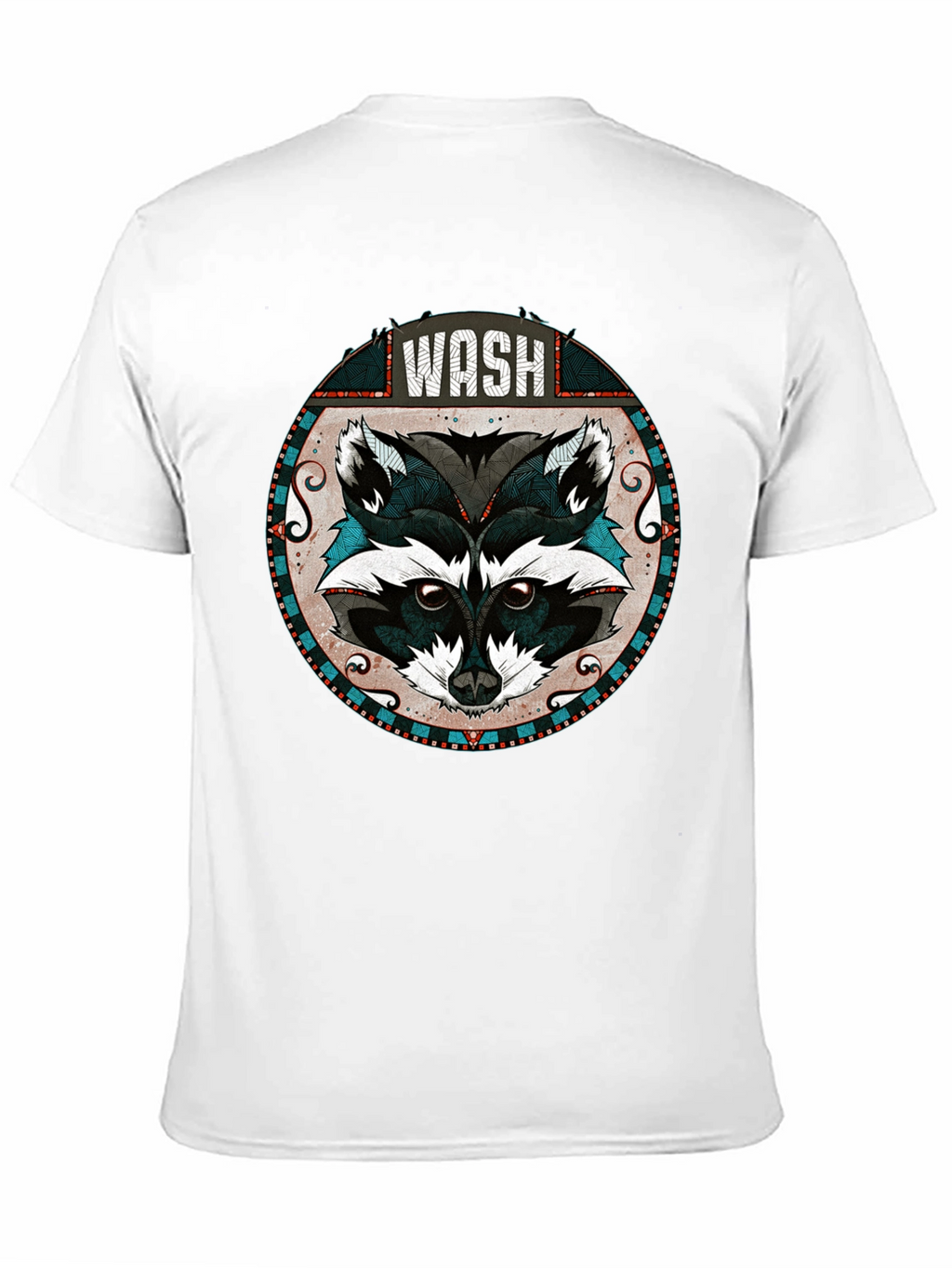 WASH Raccoon Graphic Tee - Cool Animal Design