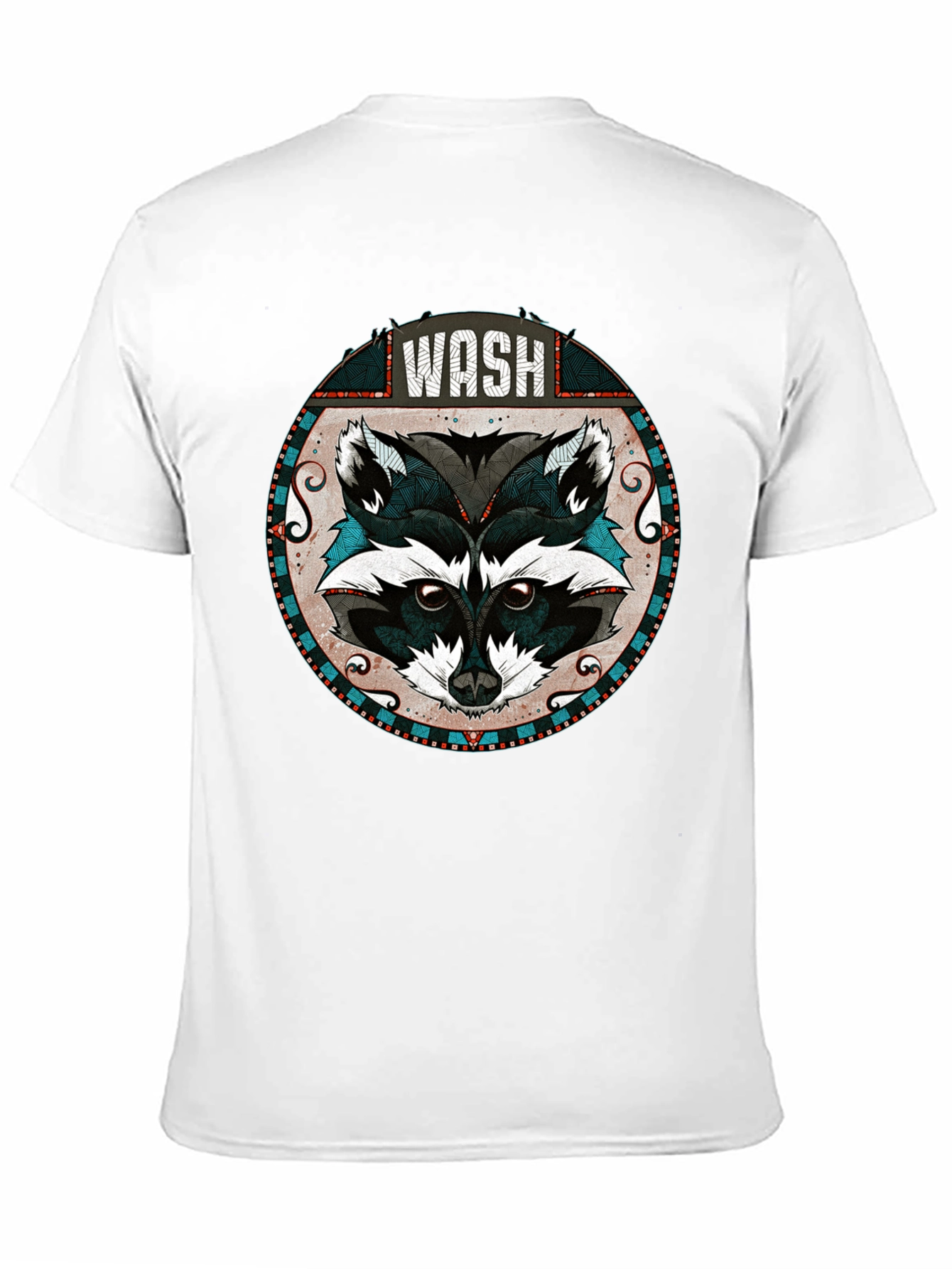WASH Raccoon Graphic Tee - Cool Animal Design