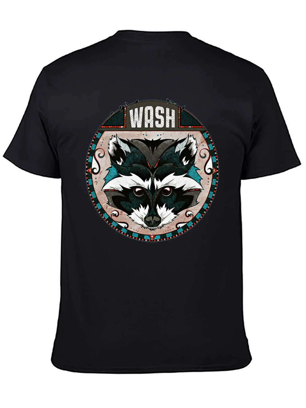 WASH Raccoon Graphic Tee - Cool Animal Design