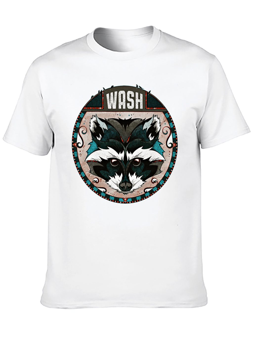 WASH Raccoon Graphic Tee - Cool Animal Design